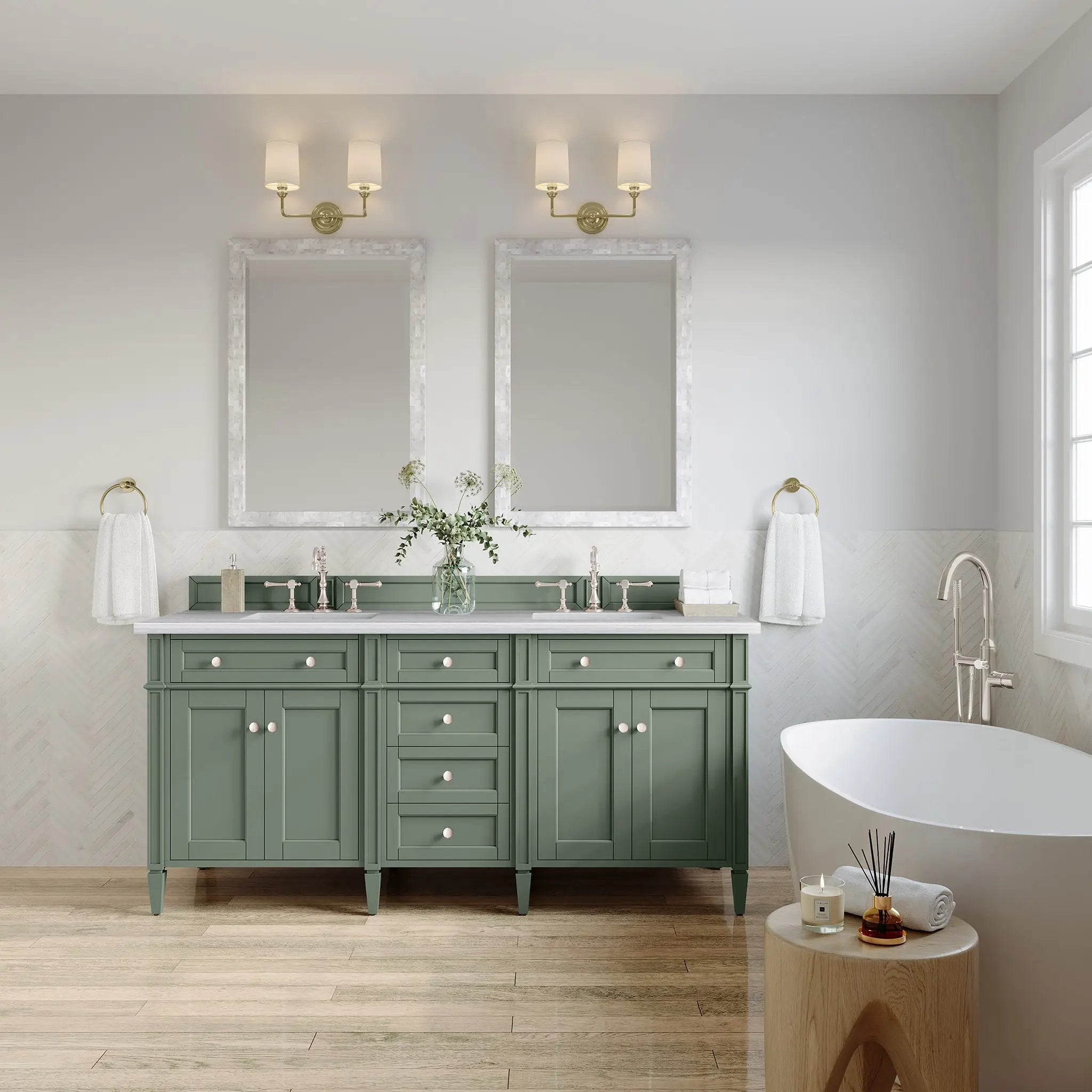 smokey celadon vanity