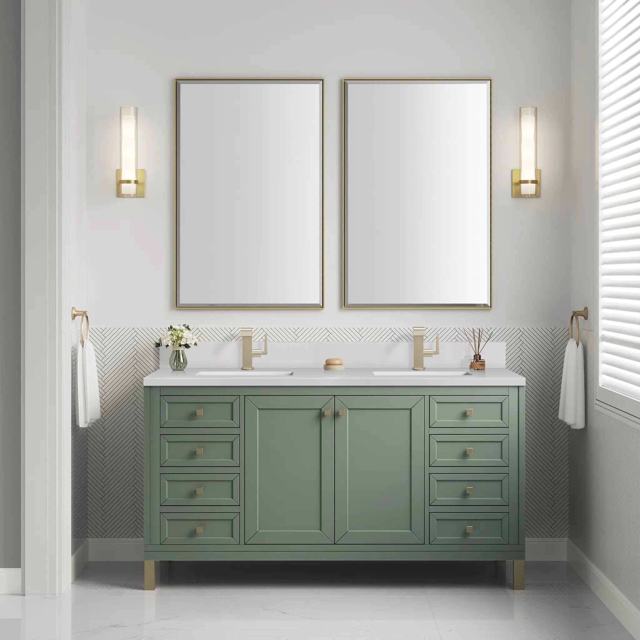 smokey celadon vanity