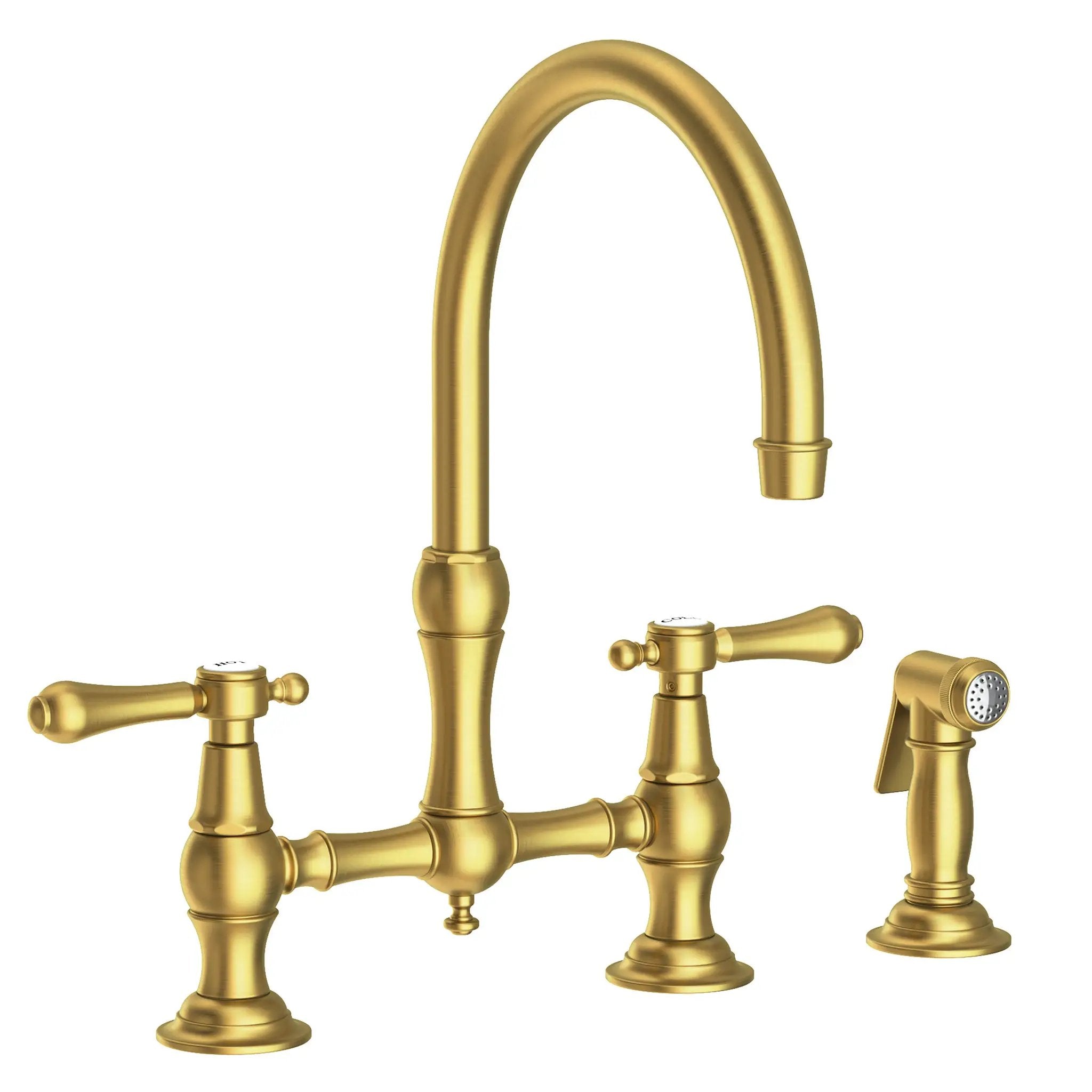 Newport Brass Chesterfield Kitchen Bridge Faucet with Side Spray by Newport Brass
