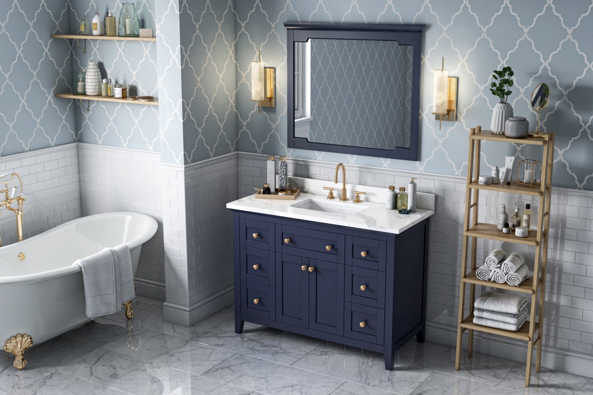 hale blue vanity