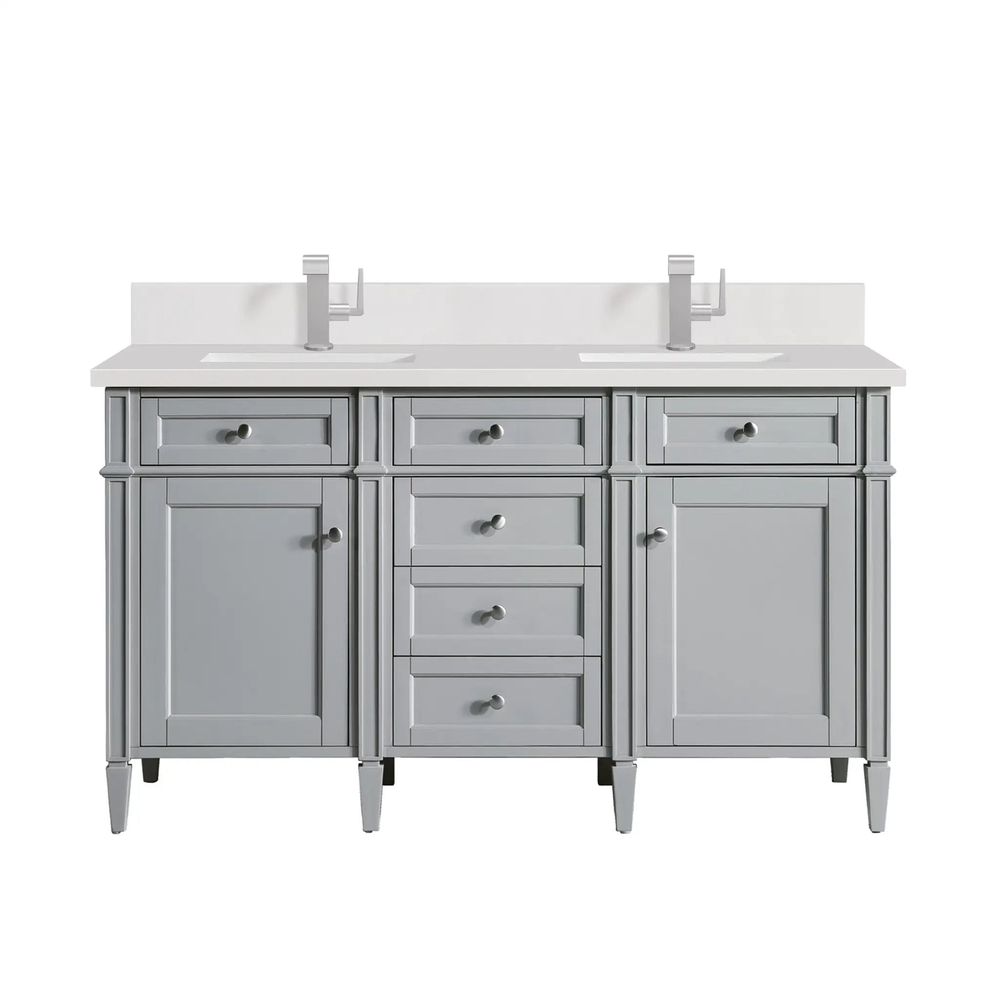 James Martin Brittany 60" Double Vanity Set - Urban Gray by James Martin Vanities