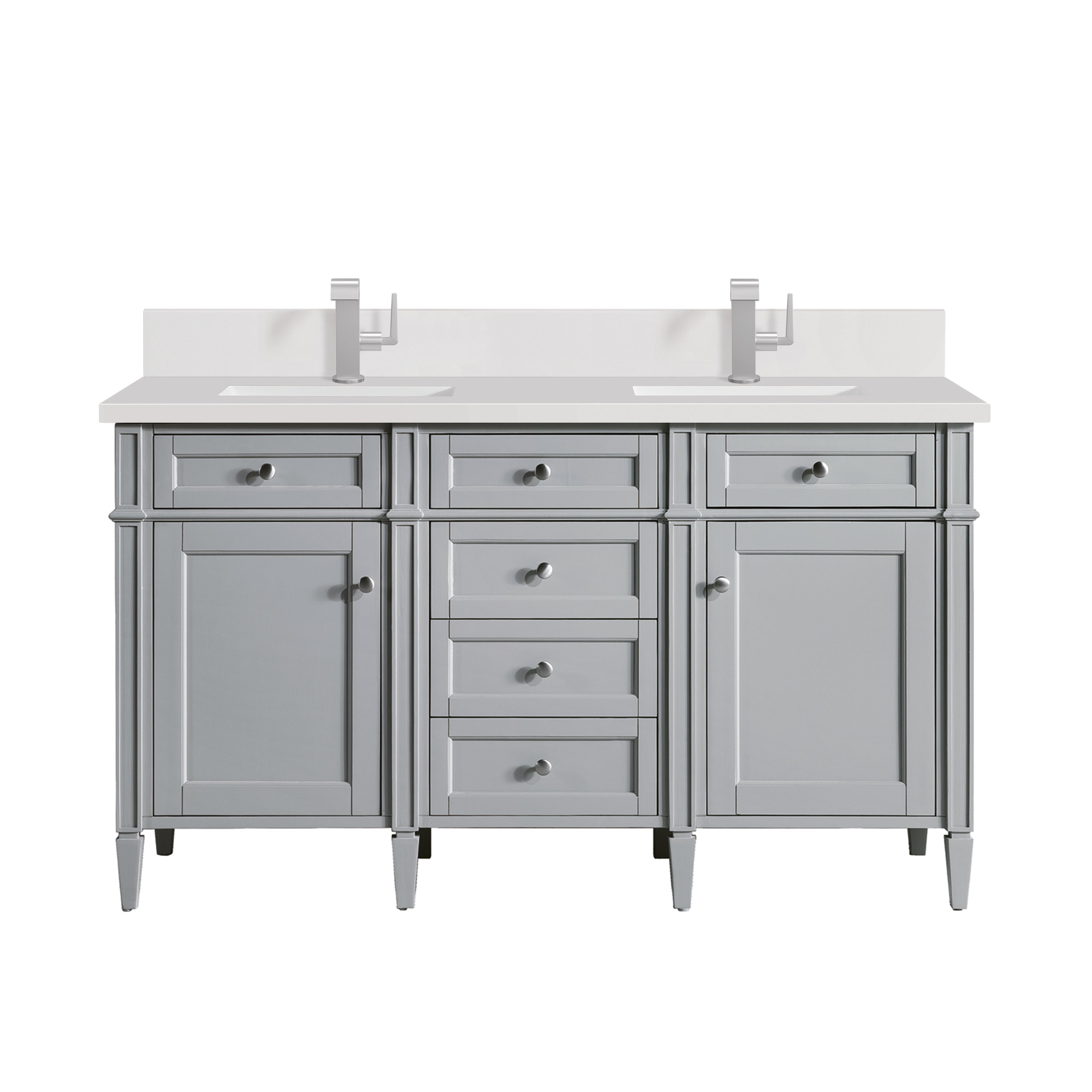 James Martin Vanities Brittany 60" Double Vanity - Urban Gray