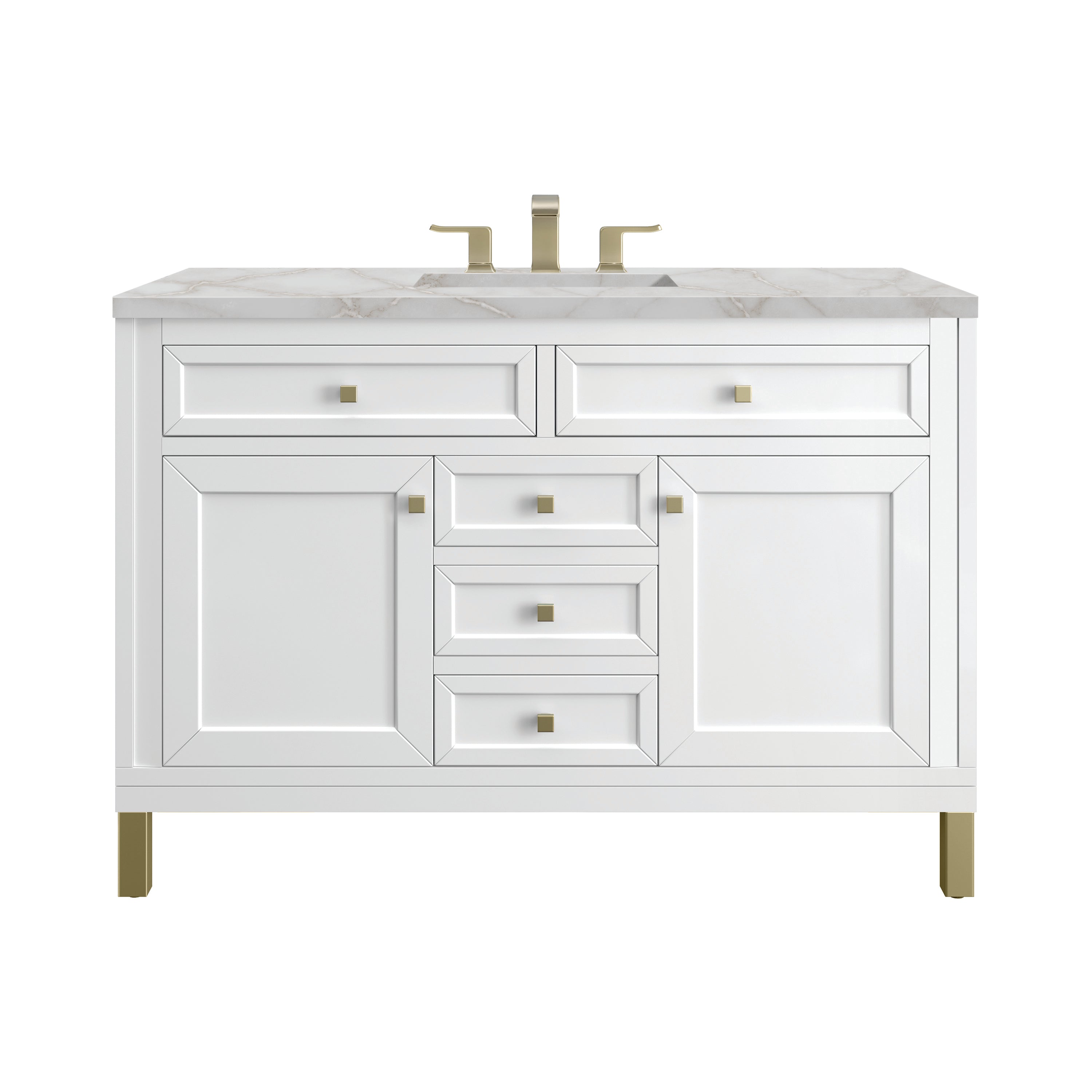 James Martin Vanities Chicago 48" Single Vanity - Glossy White