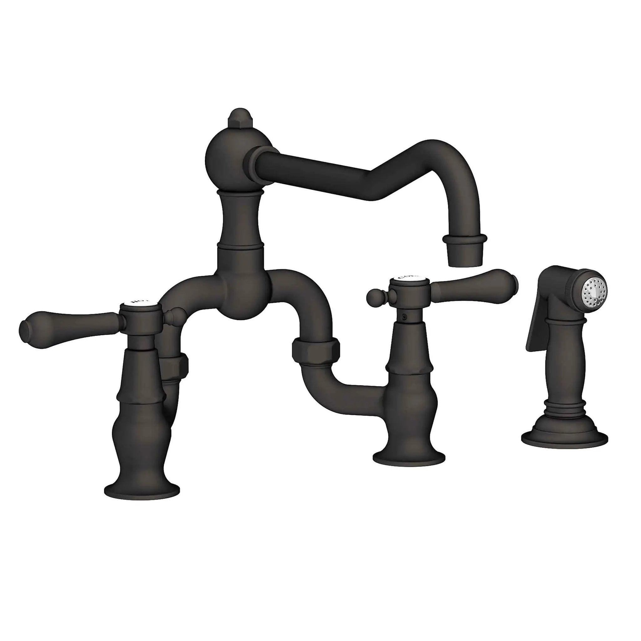 Newport Brass Chesterfield Kitchen Bridge Faucet with Side Spray by Newport Brass