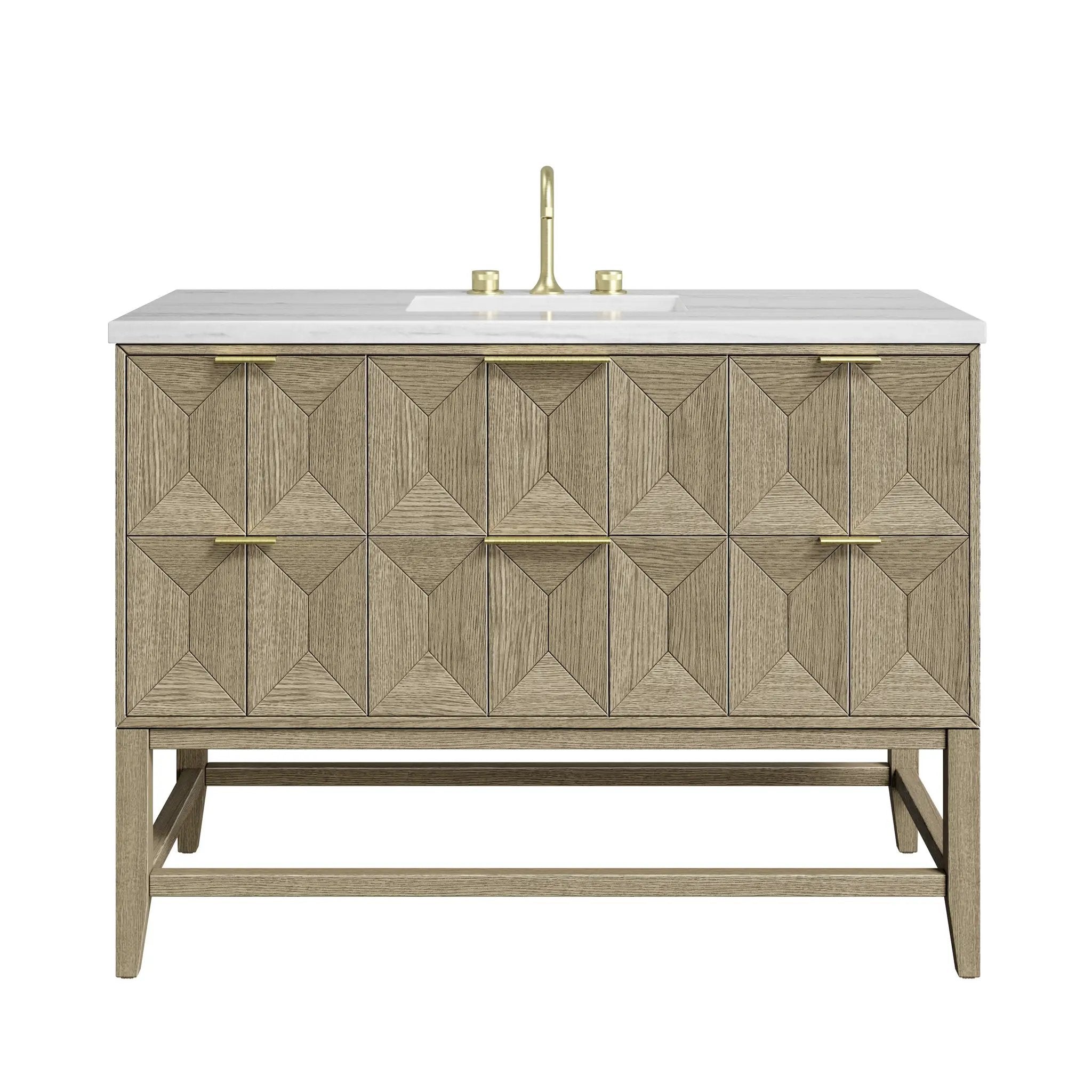 James Martin Emmeline 48" Single Vanity Set - Pebble Oak by James Martin Vanities