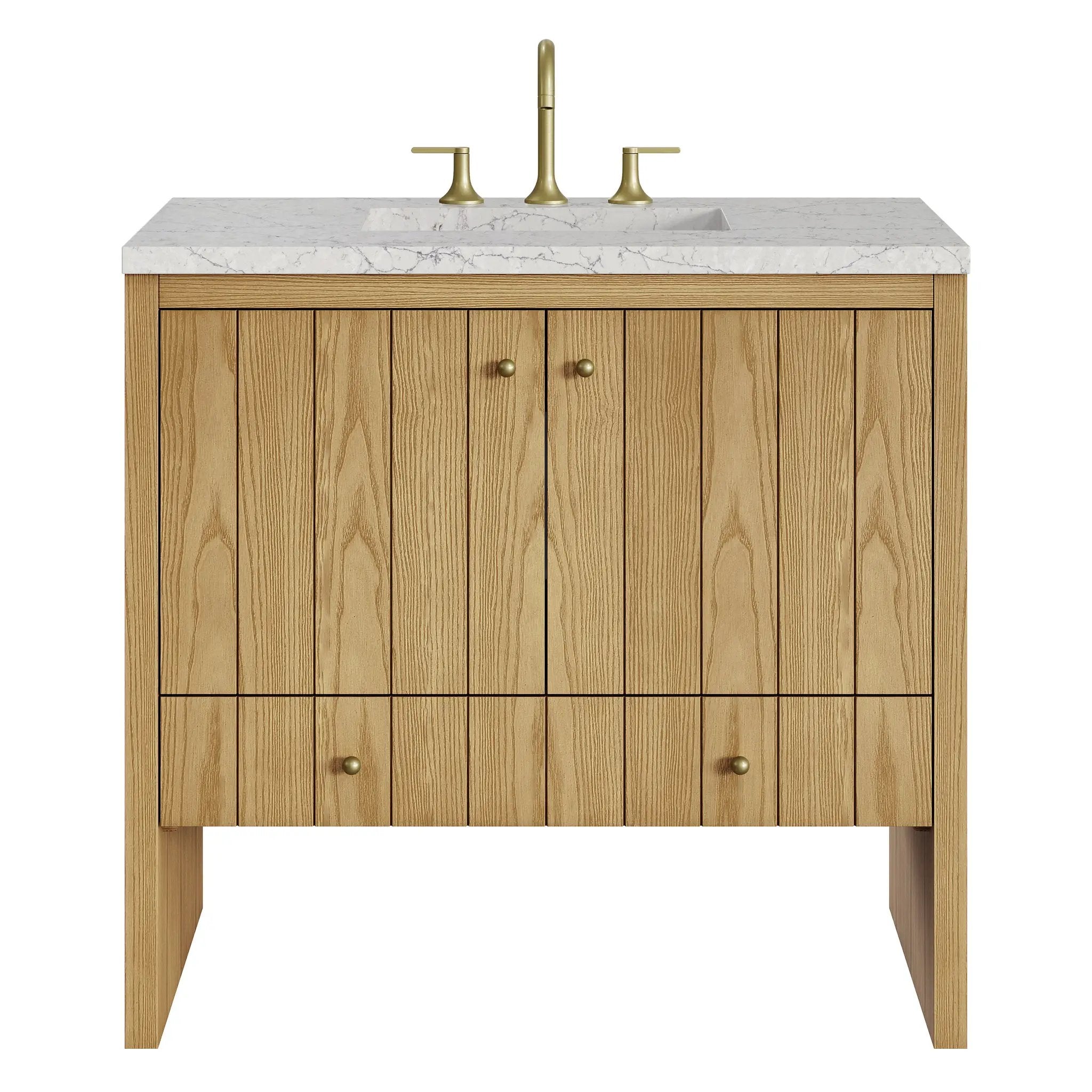 James Martin Hudson 36" Single Vanity Set - Light Natural Oak by James Martin Vanities