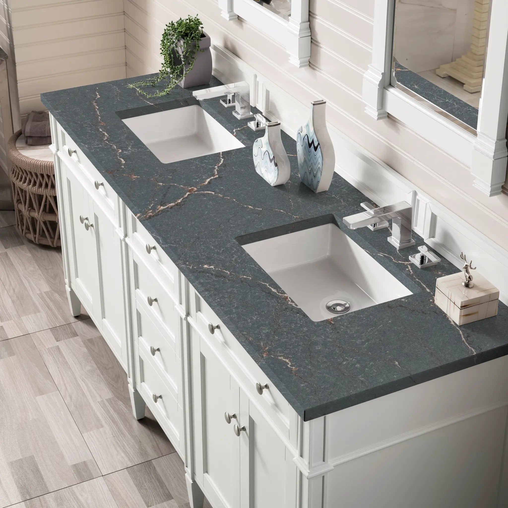 bright white vanity