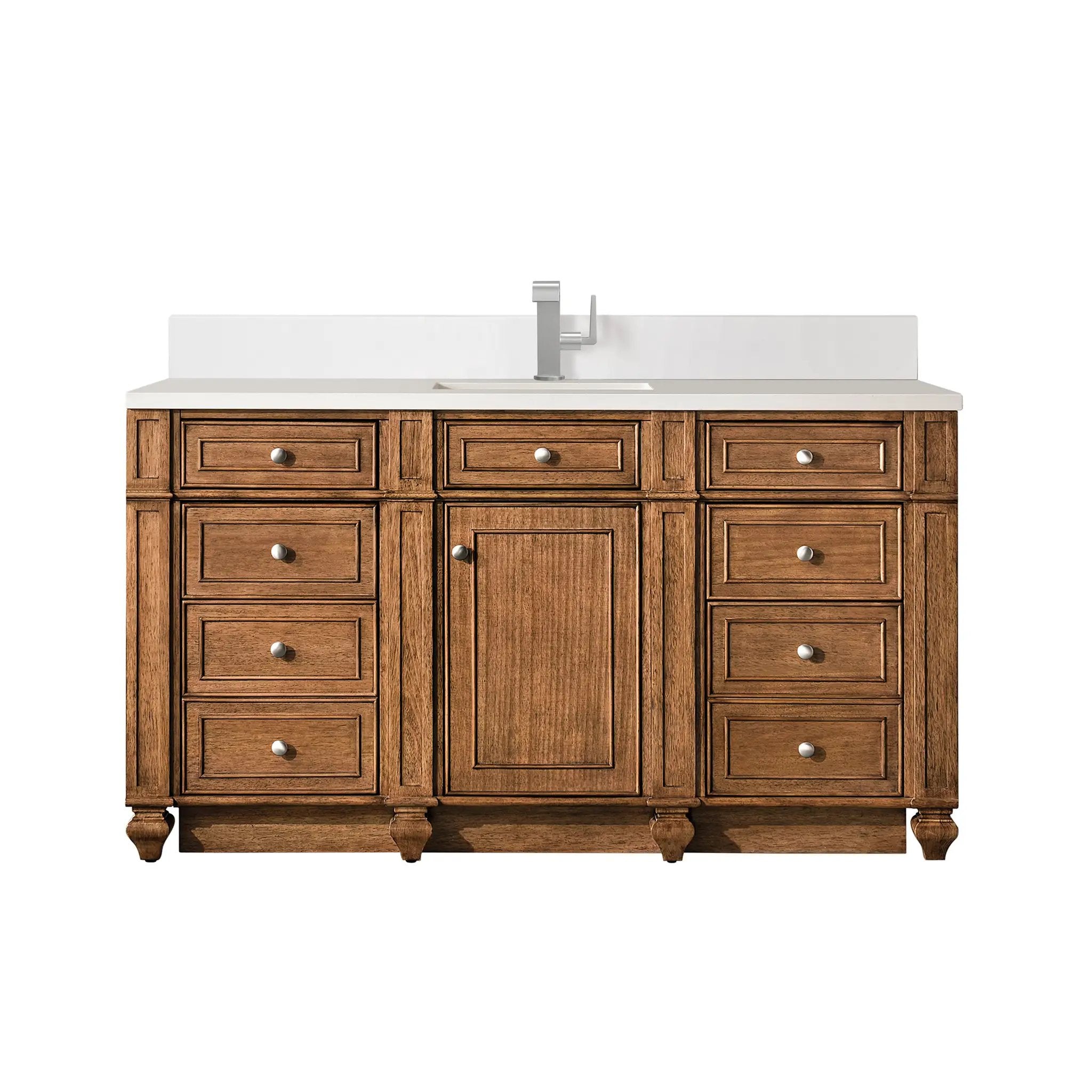 saddle brown vanity