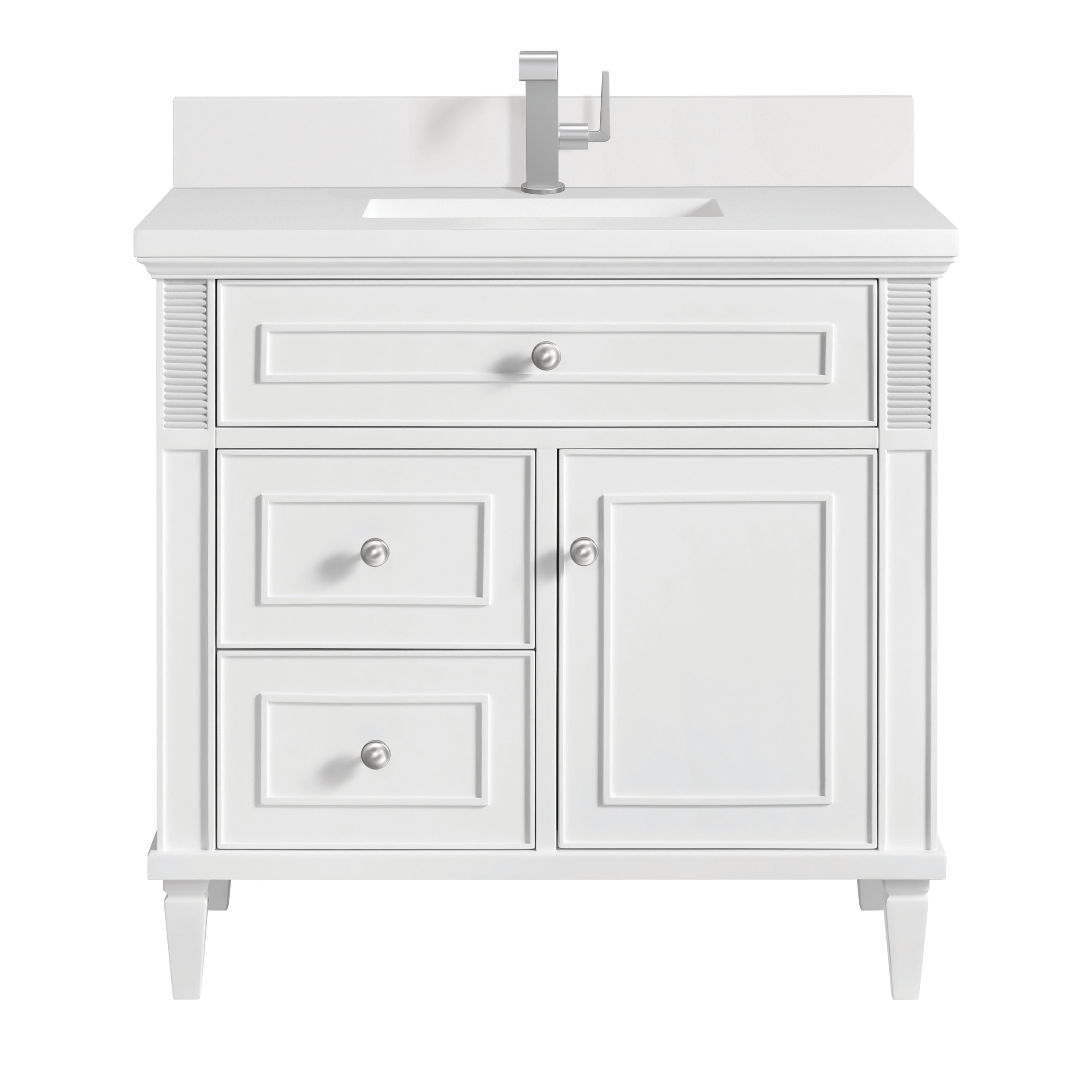 James Martin Vanities Lorelai 36" Single Vanity - Bright White