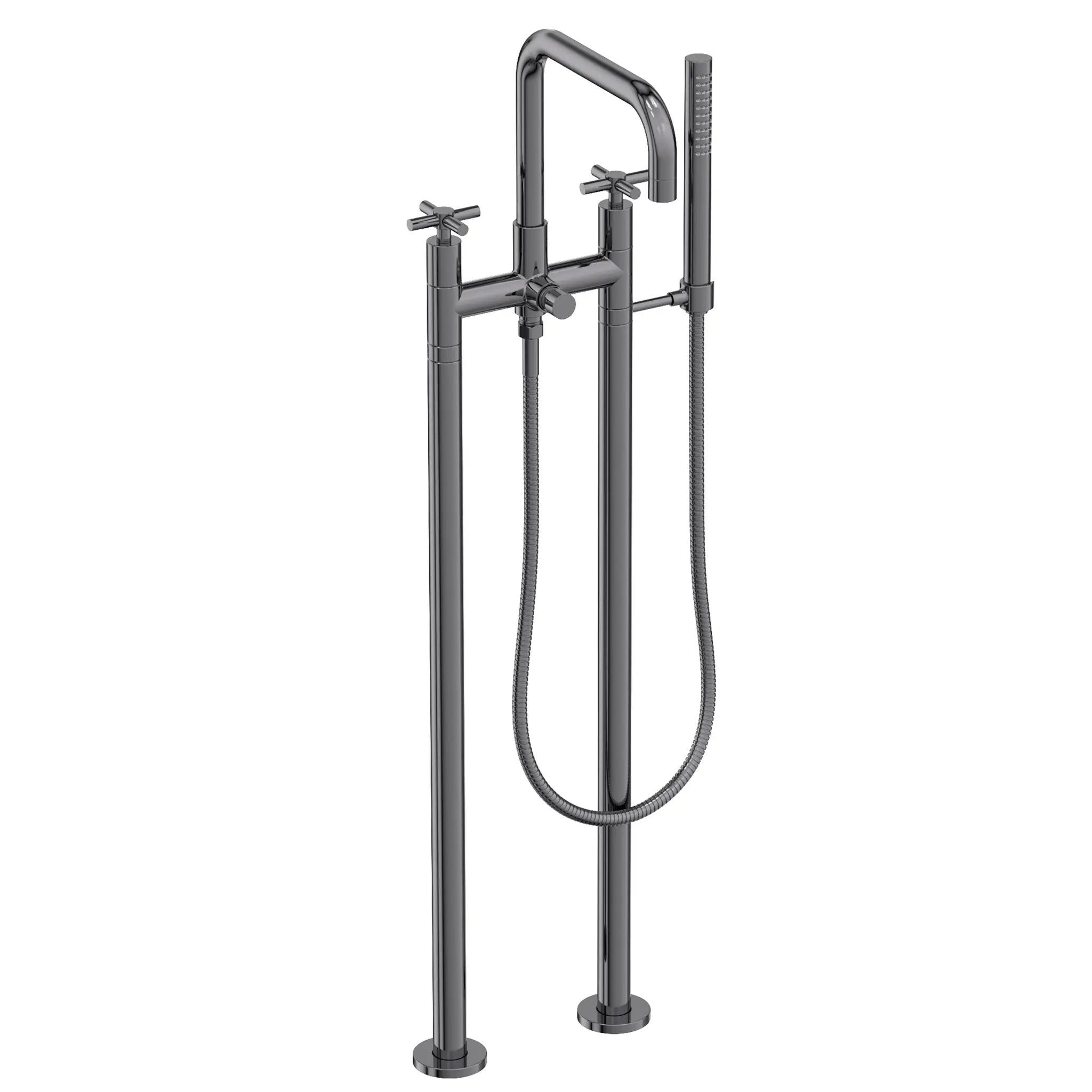 Newport Brass East Square Exposed Tub & Hand Shower Set w/Risers by Newport Brass