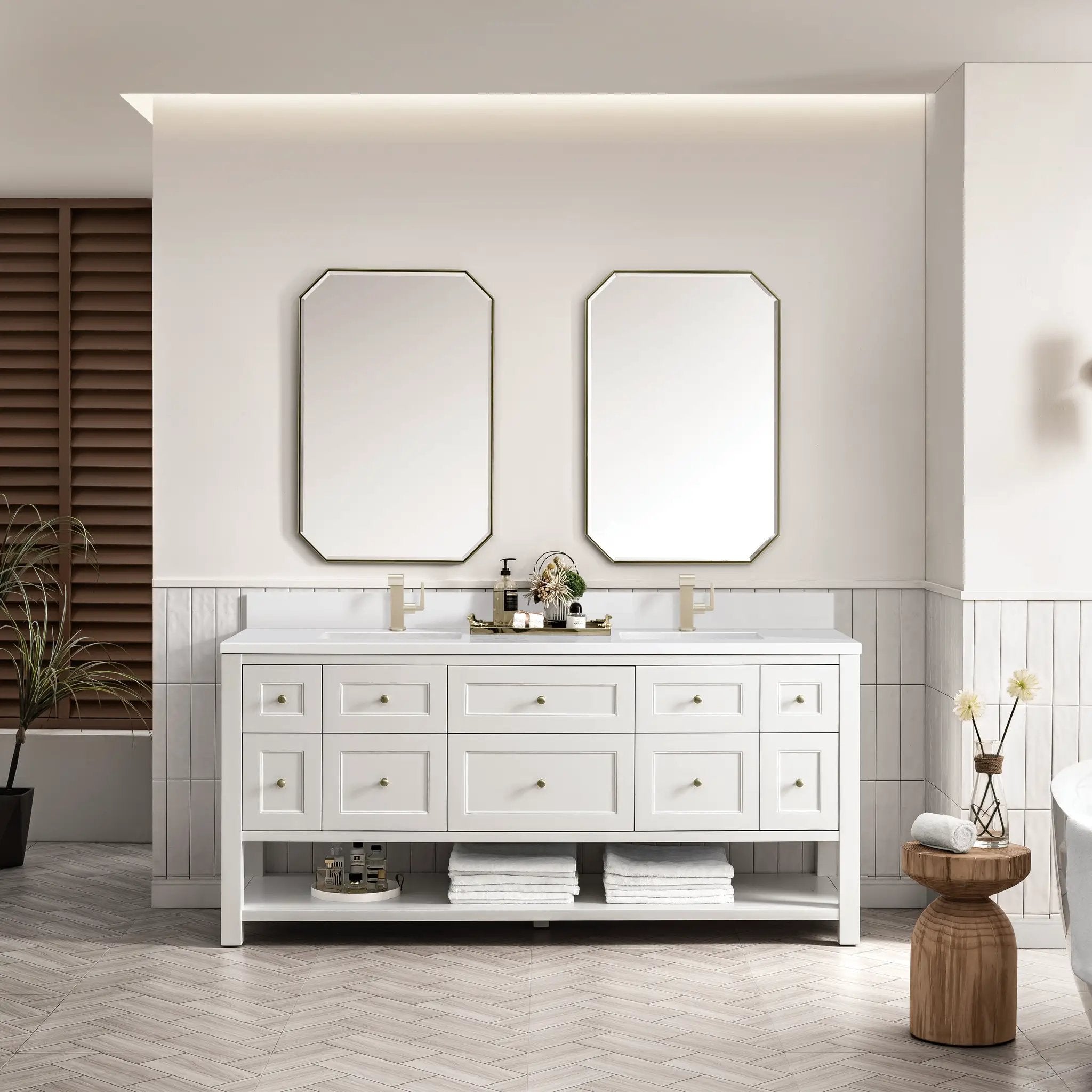 bright white vanity