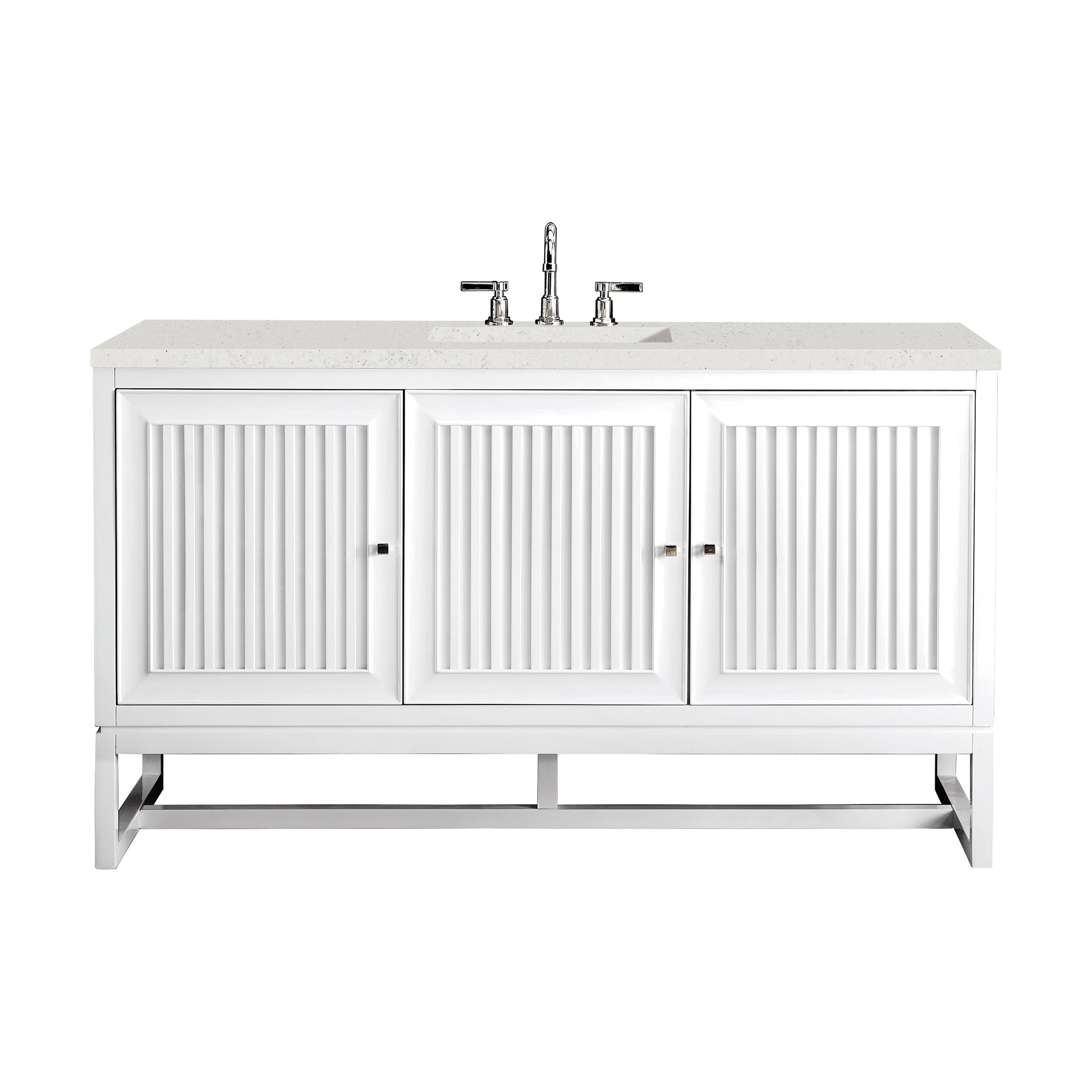 James Martin Vanities Athens 60" Single Vanity - Glossy White