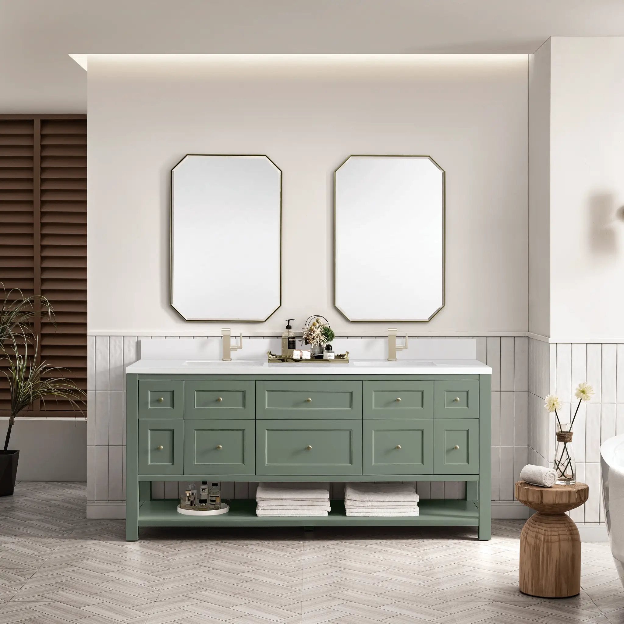 smokey celadon vanity