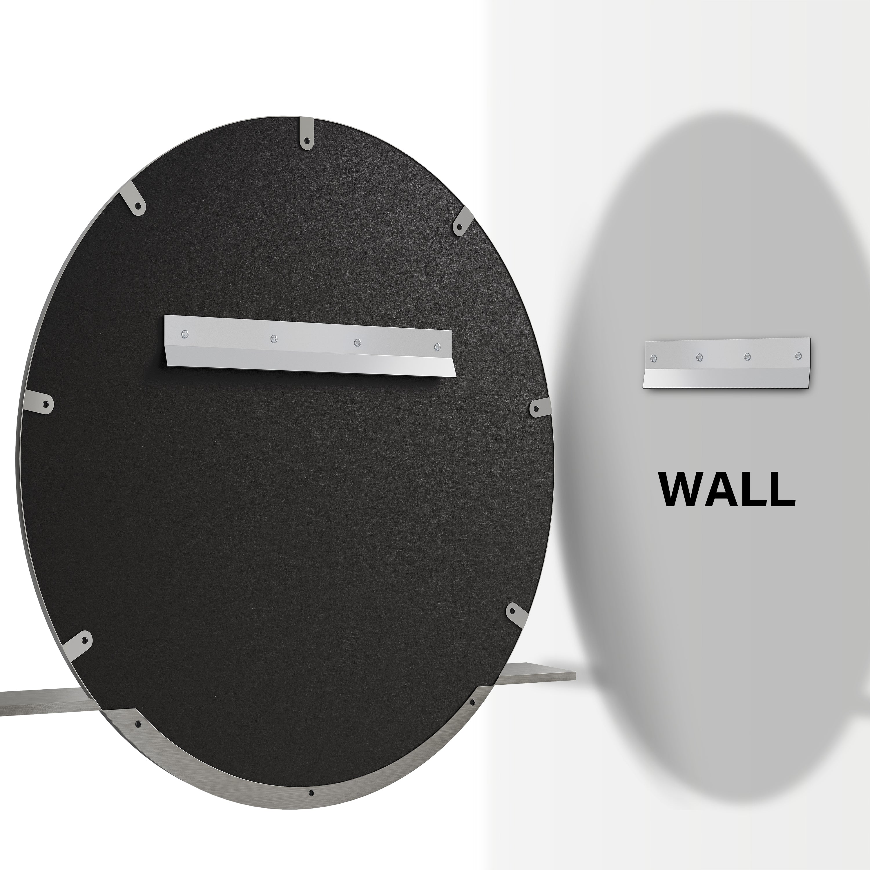 brushed nickel mirror