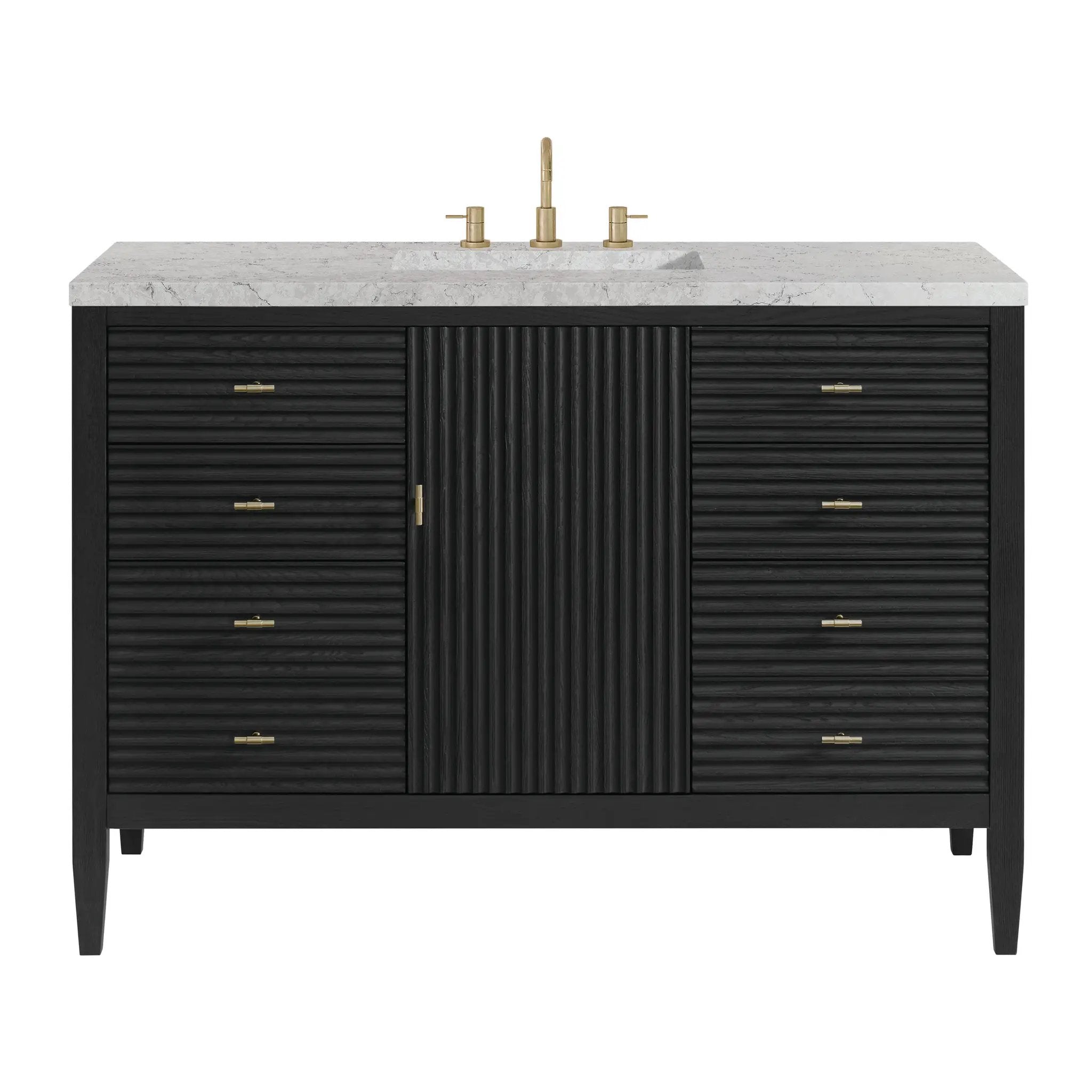 James Martin Myrrin 48" Single Vanity Set - Carbon Oak by James Martin Vanities