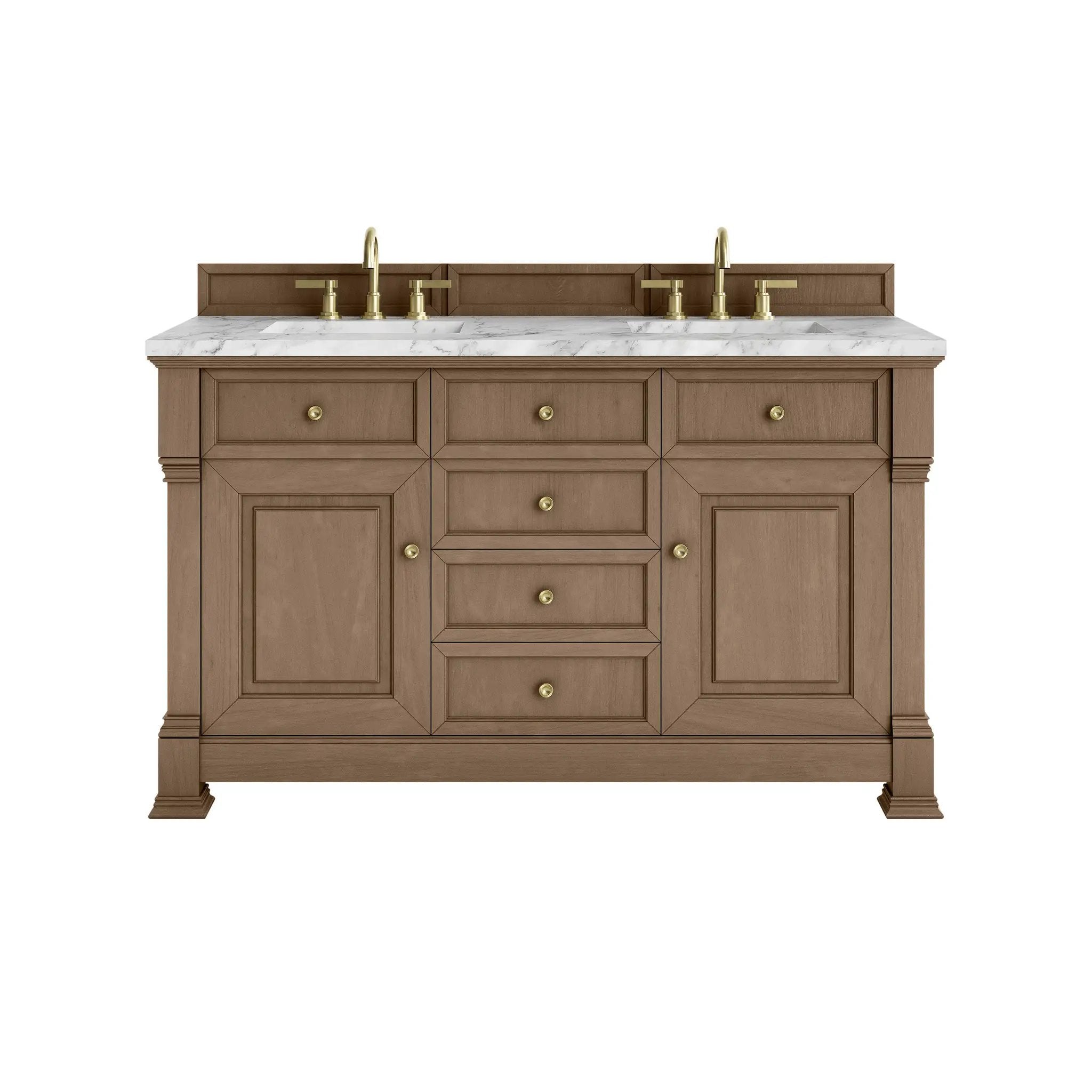James Martin Brookfield 60" Double Vanity Set - Pecan by James Martin Vanities