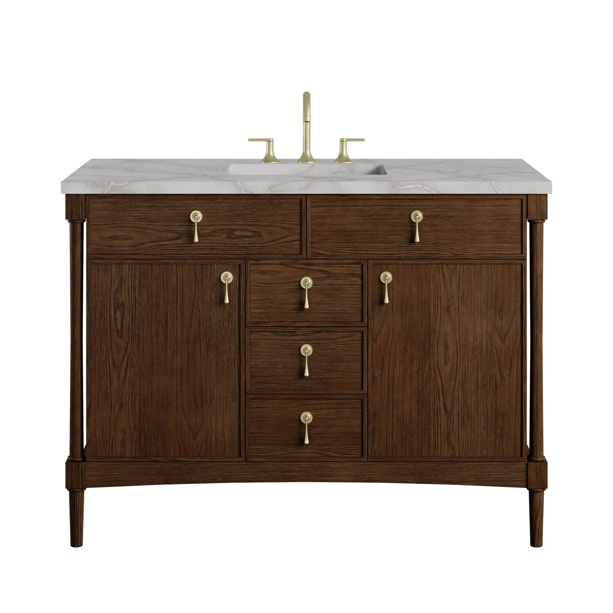 James Martin Kinnsden 48" Single Vanity Set - Sable Oak by James Martin Vanities