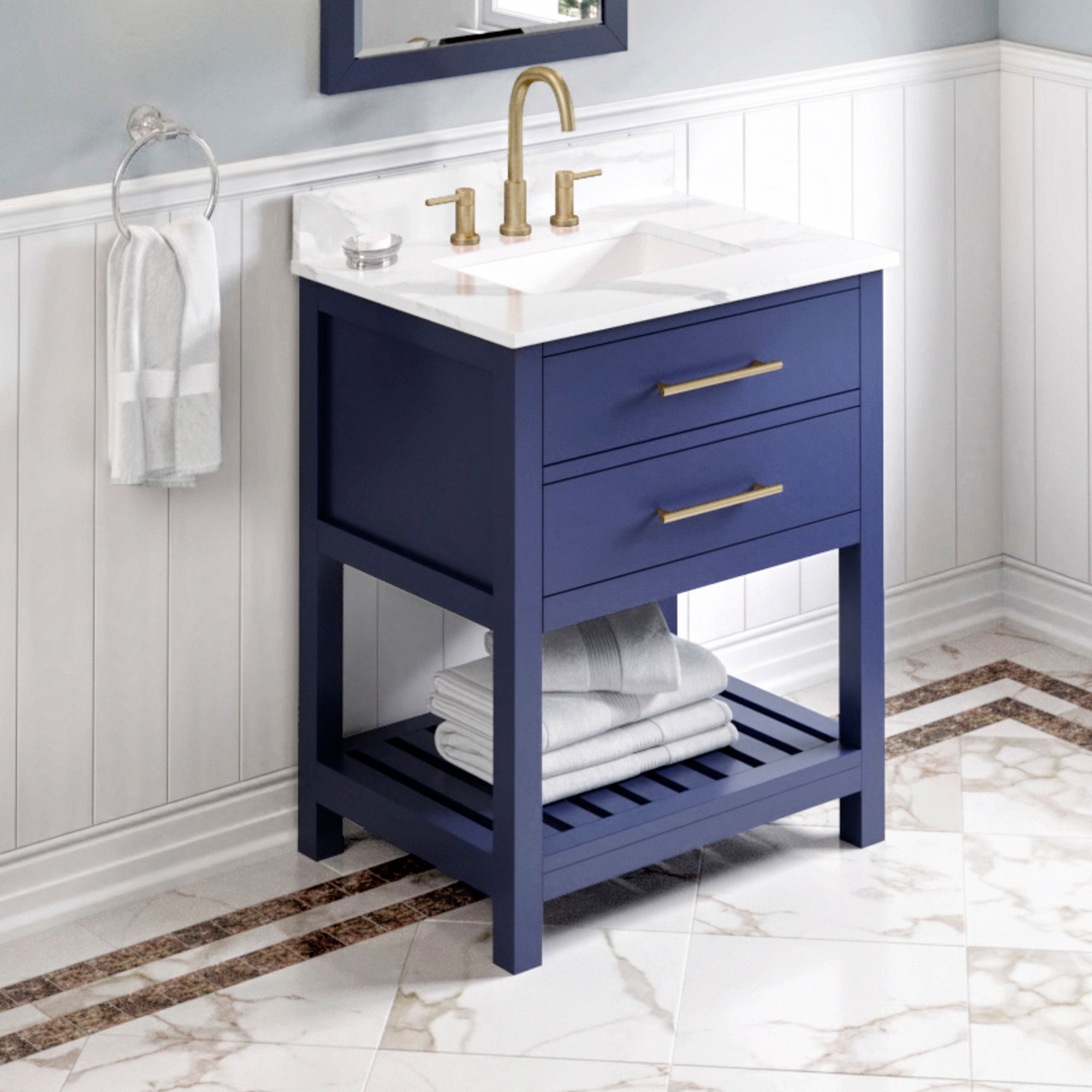 Jeffrey Alexander 30" Wavecrest Vanity Set