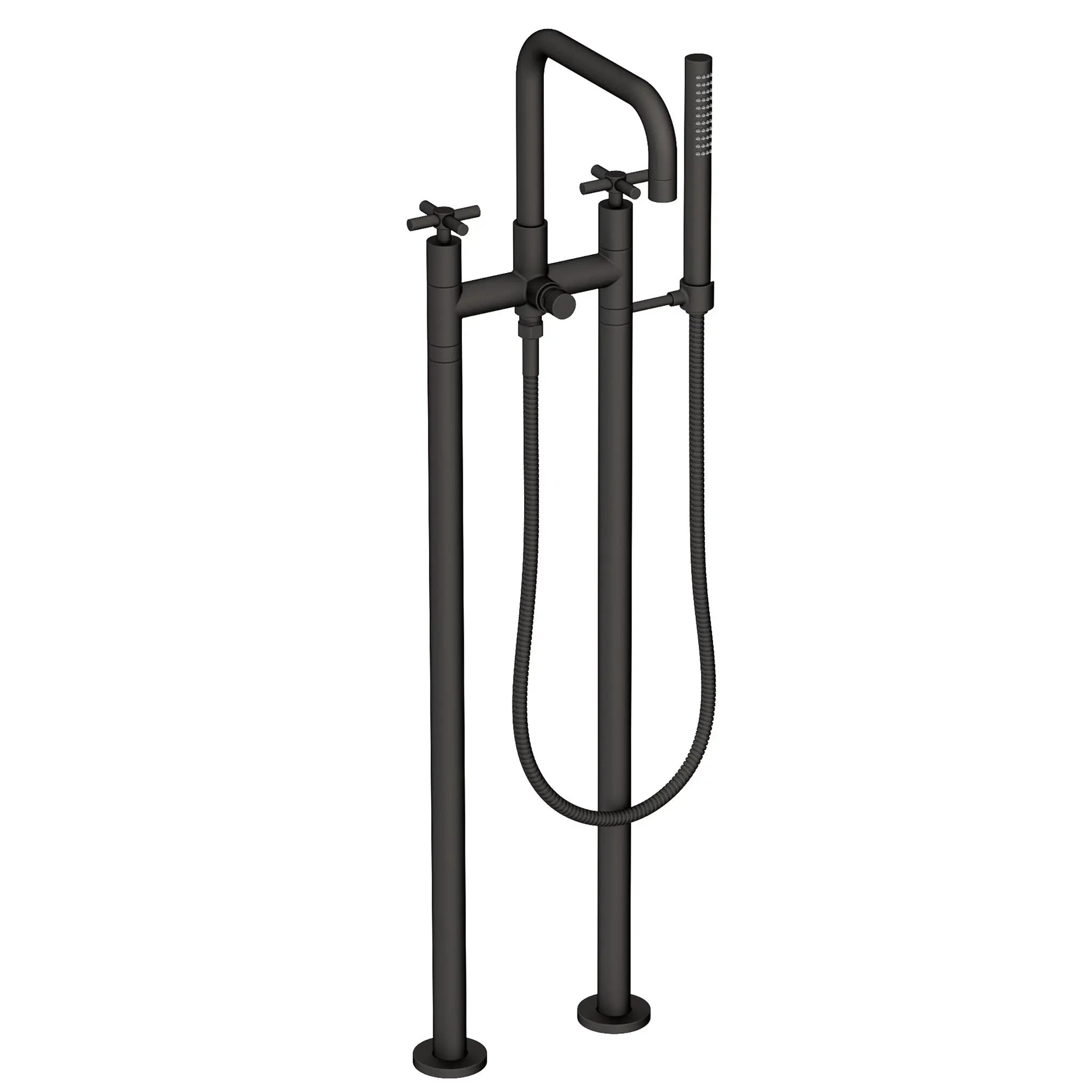 Newport Brass East Square Exposed Tub & Hand Shower Set w/Risers by Newport Brass