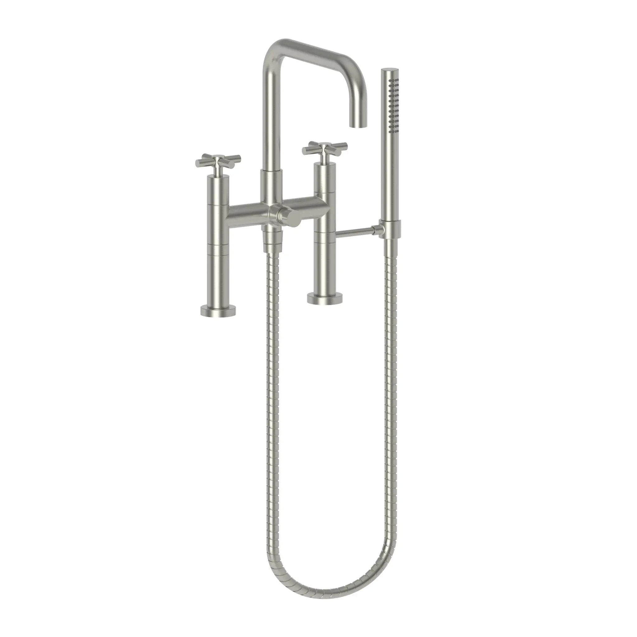 Newport Brass East Square Exposed Tub & Hand Shower Set - Deck Mount by Newport Brass