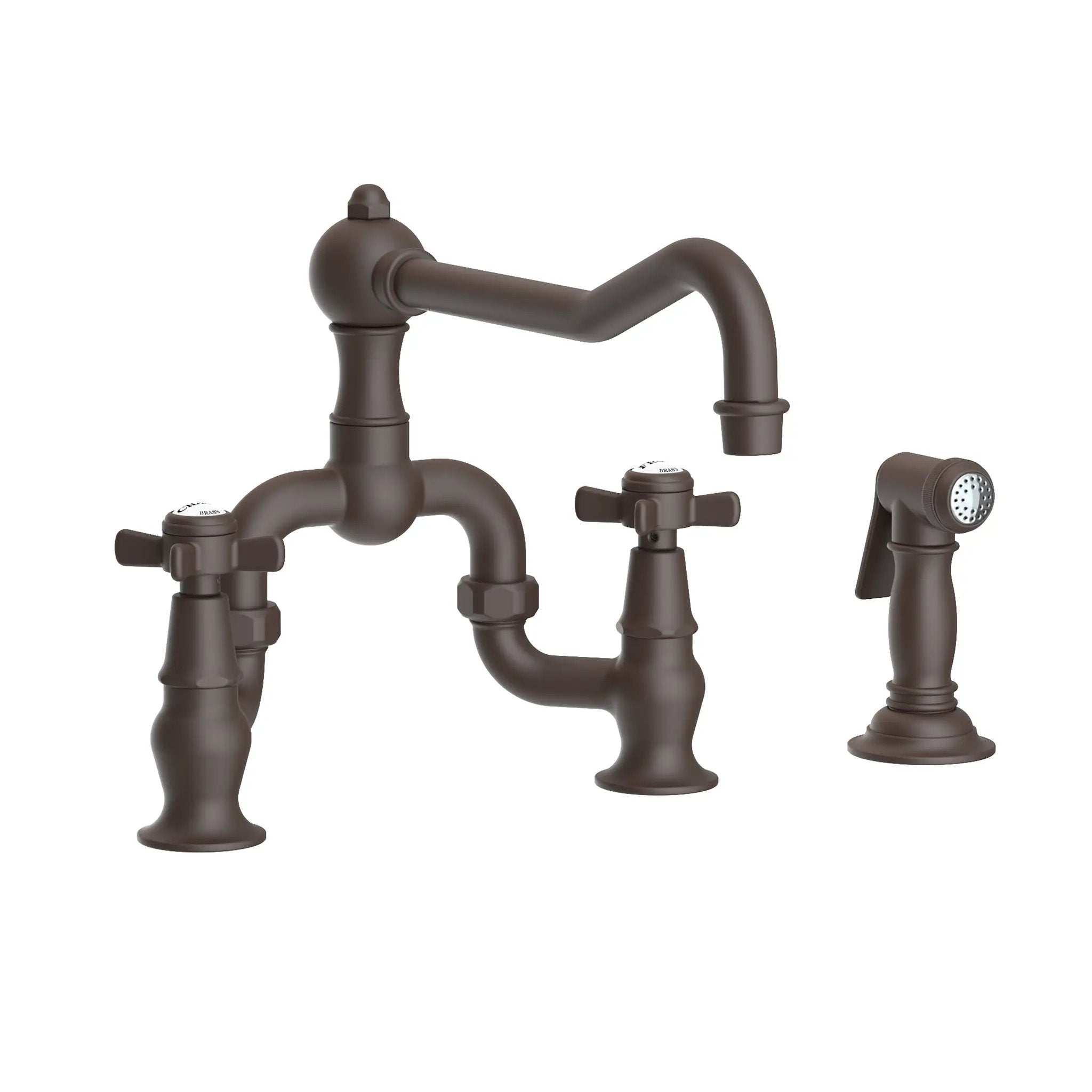 Newport Brass Fairfield Kitchen Bridge Faucet with Side Spray by Newport Brass