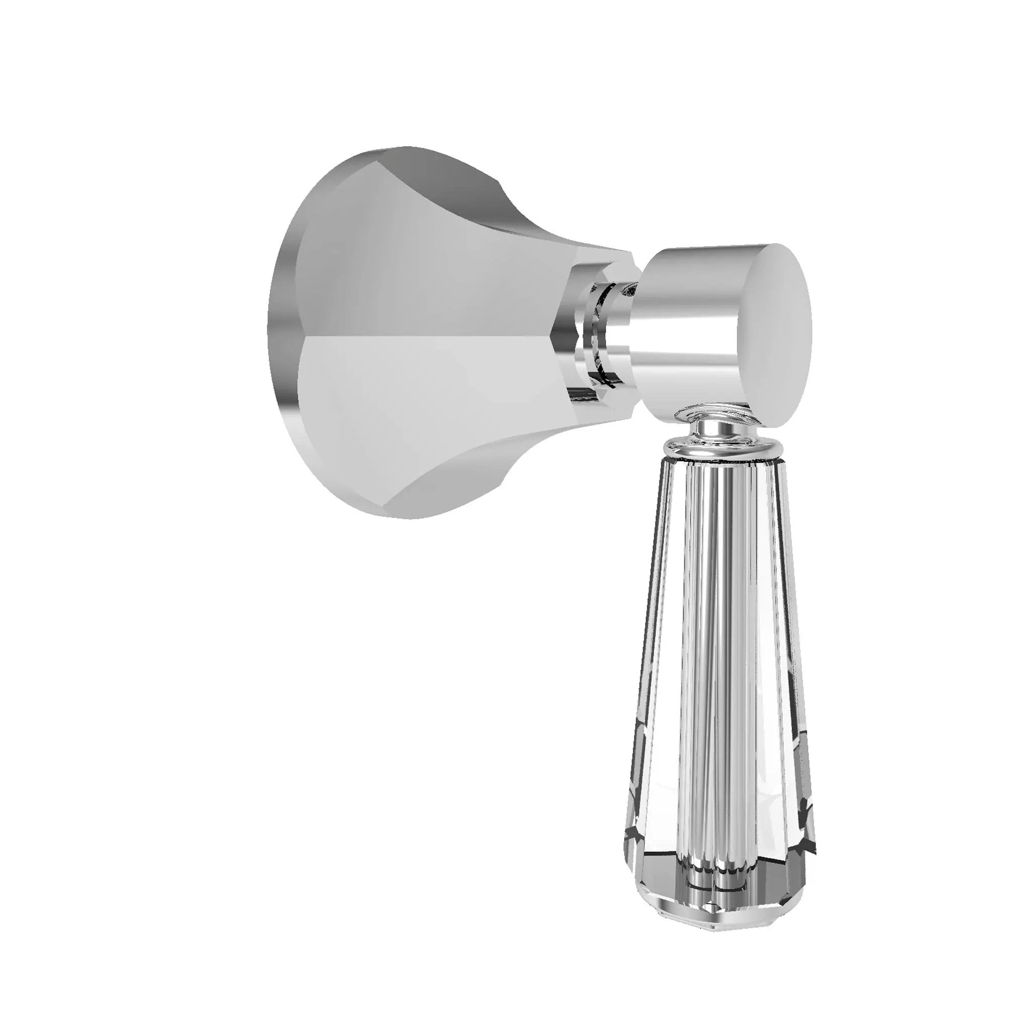 polished chrome control handle