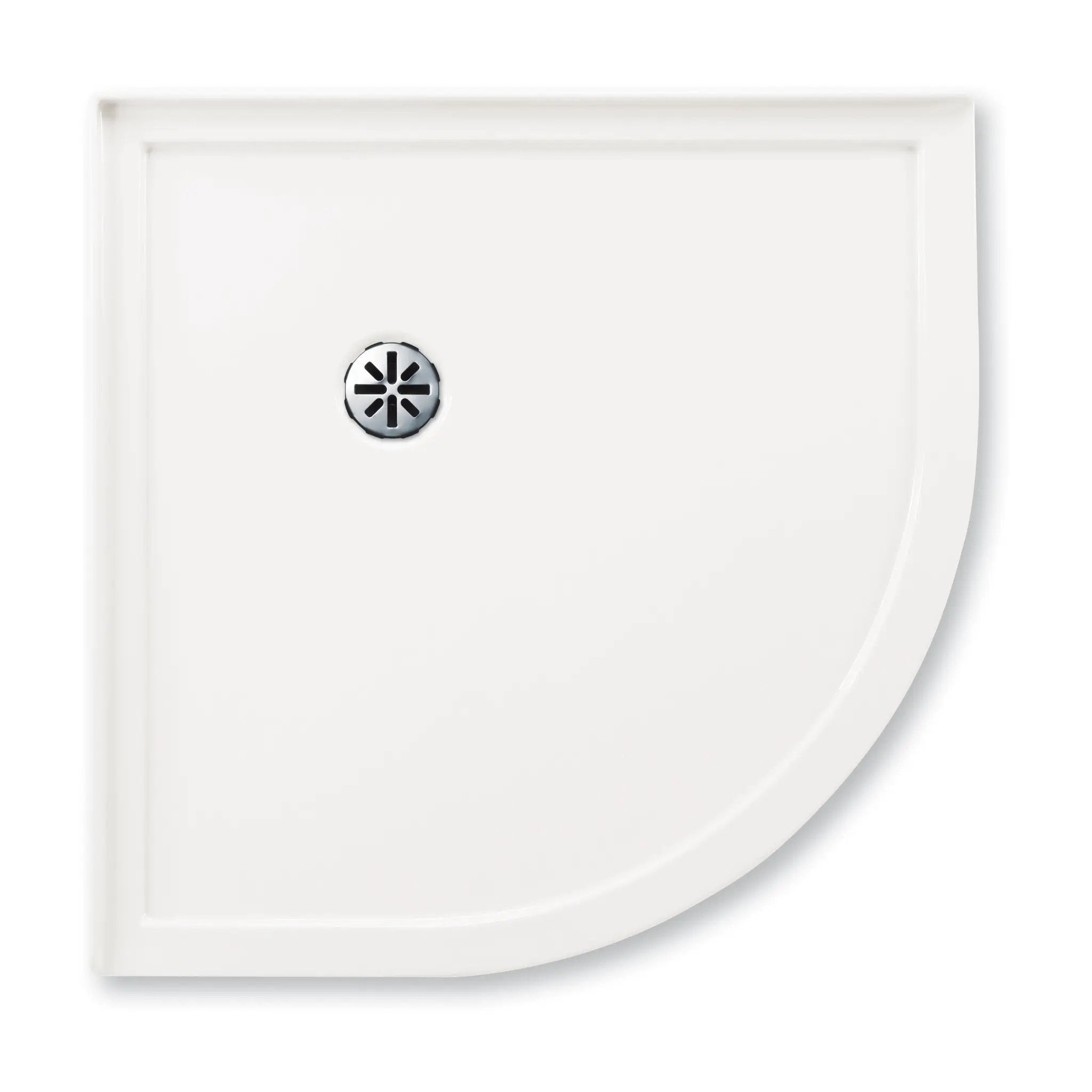 white shower base