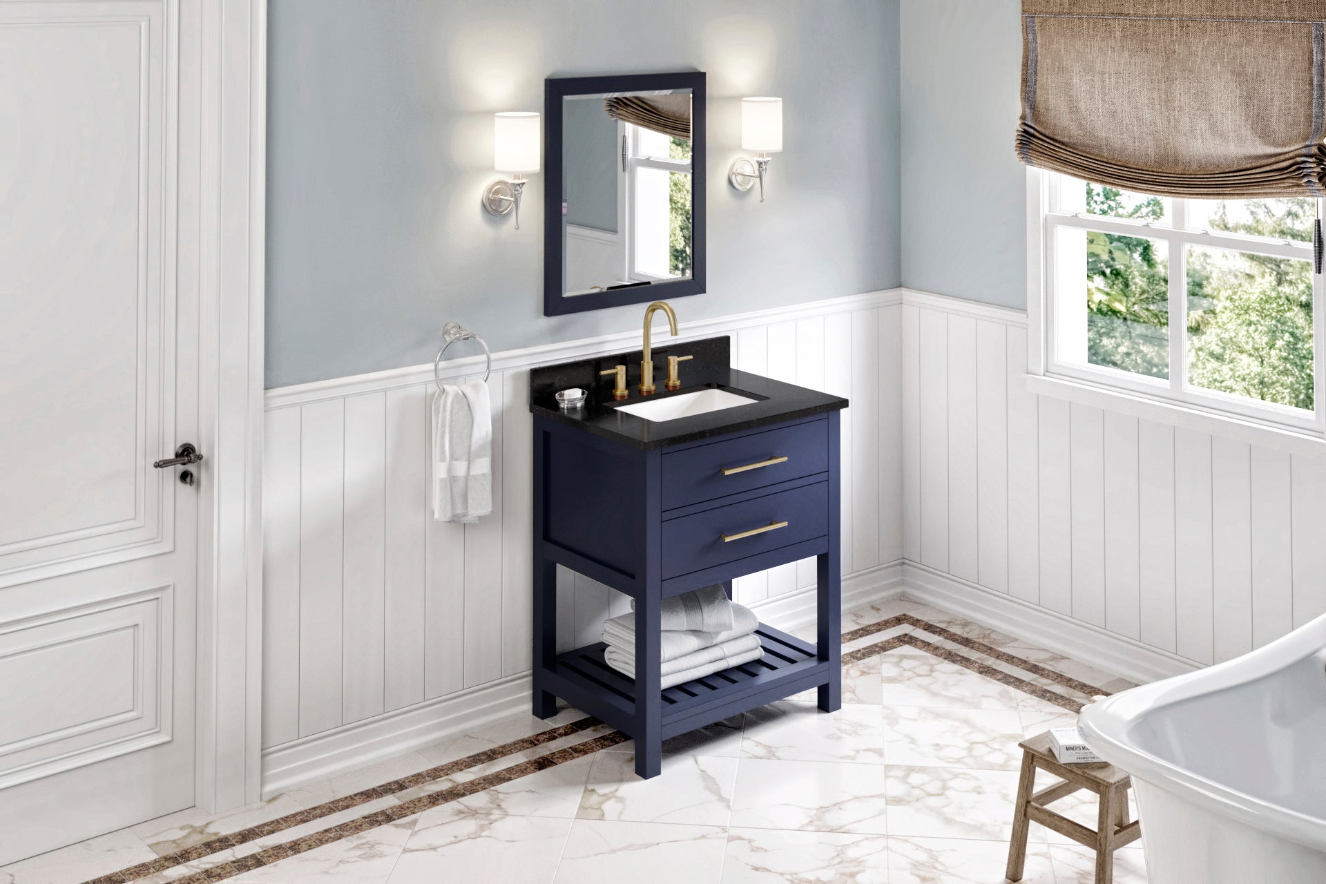 hale blue vanity