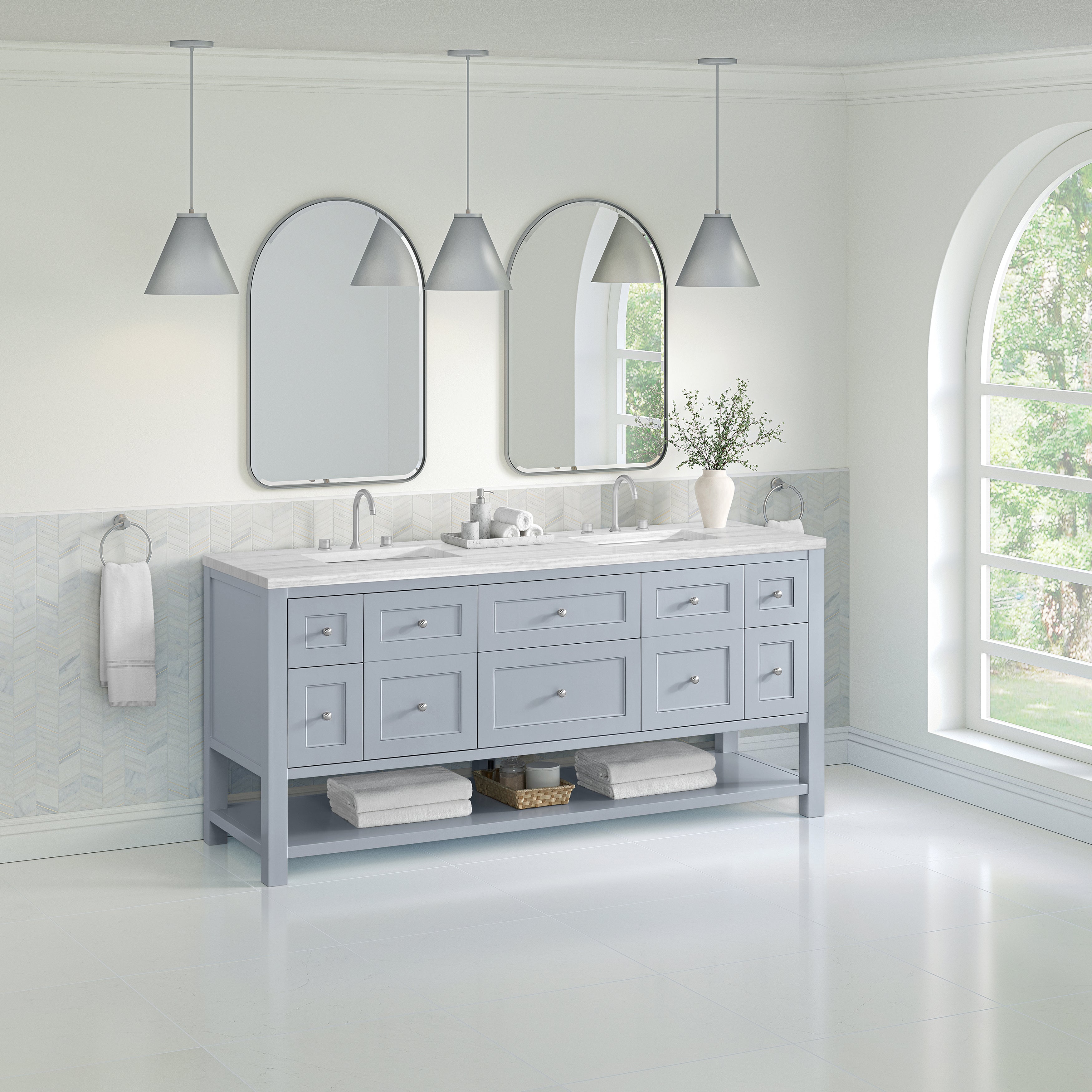 arctic fall solid surface top vanity
