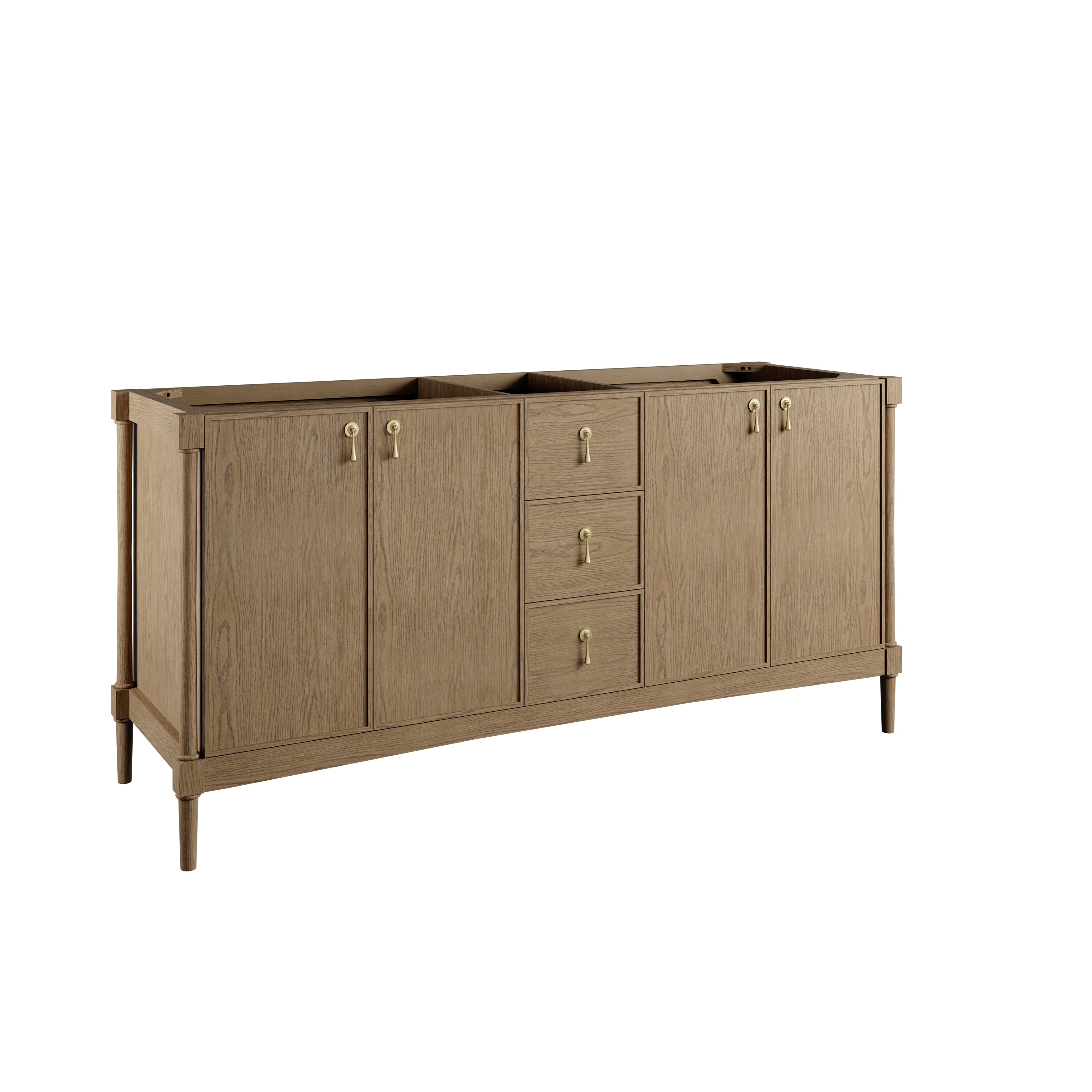 James Martin Kinnsden 72" Double Vanity Set - Weathered Oak by James Martin Vanities