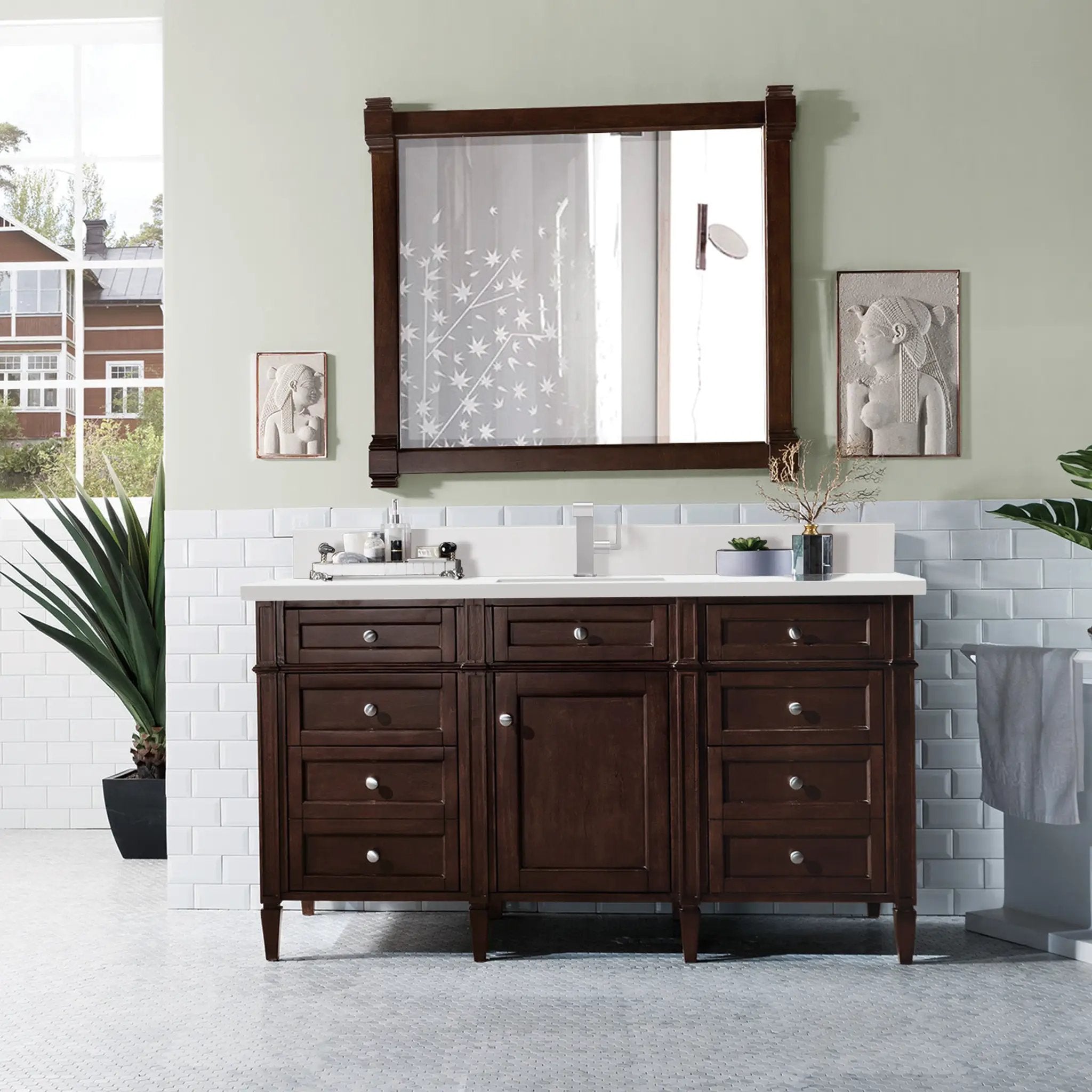 burnished mahogany vanity