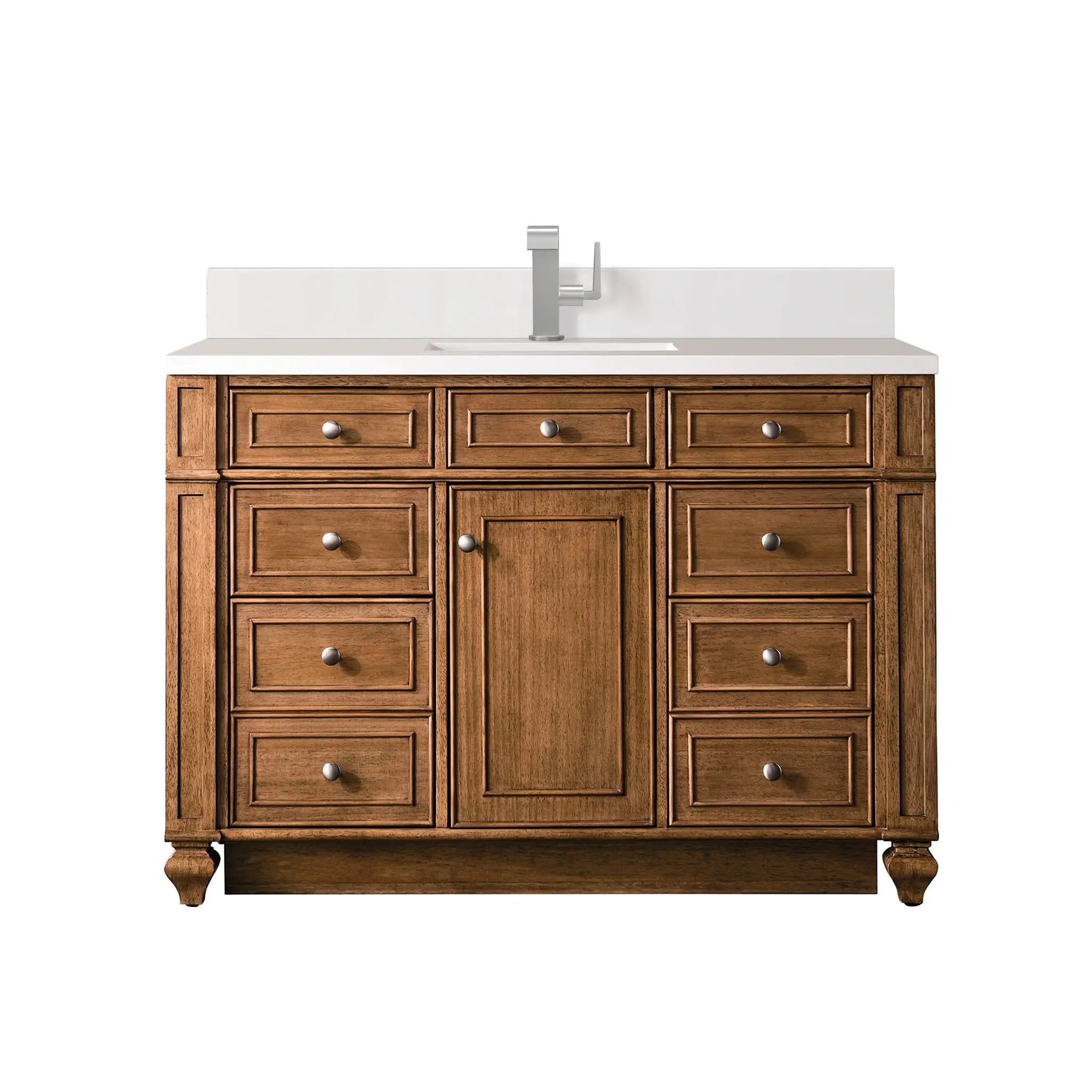 saddle brown vanity