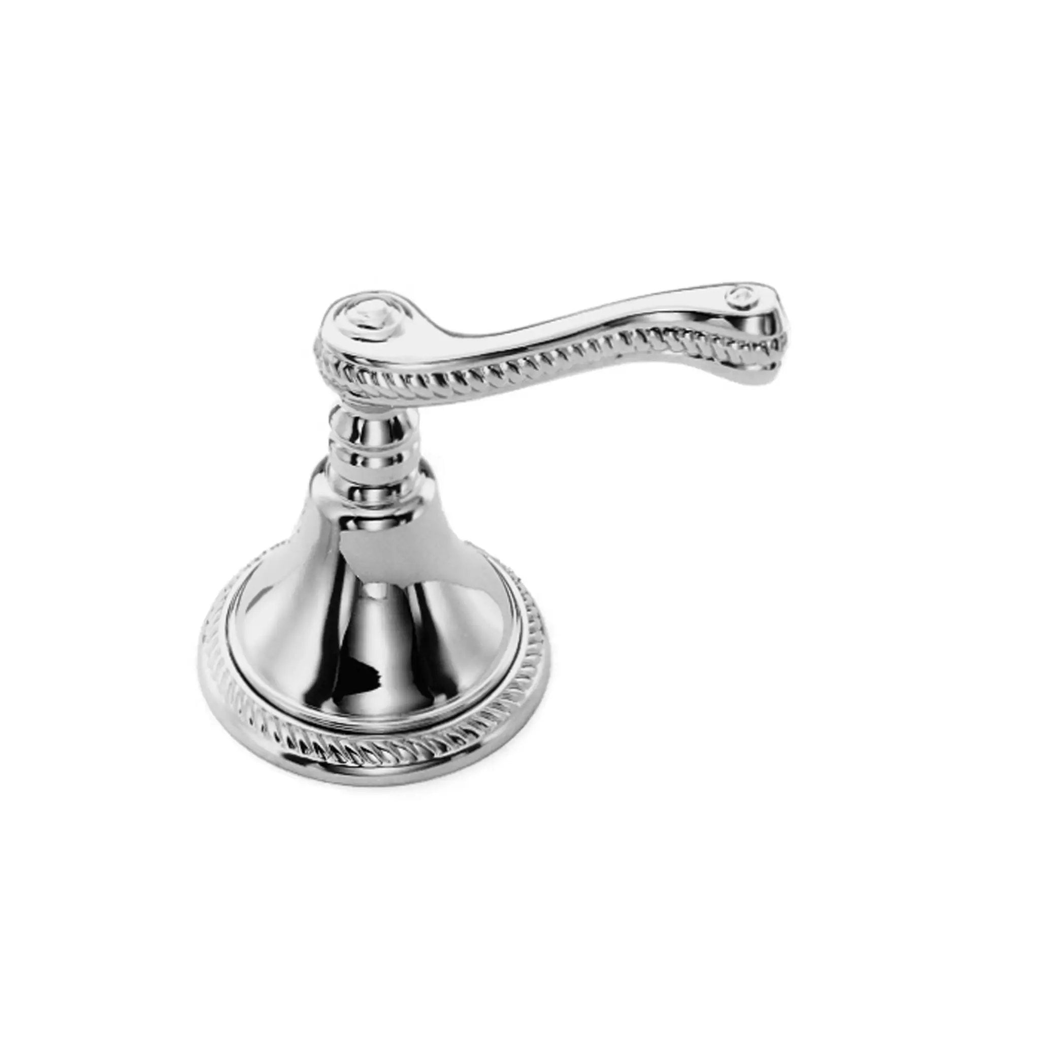 polished chrome flow control handle