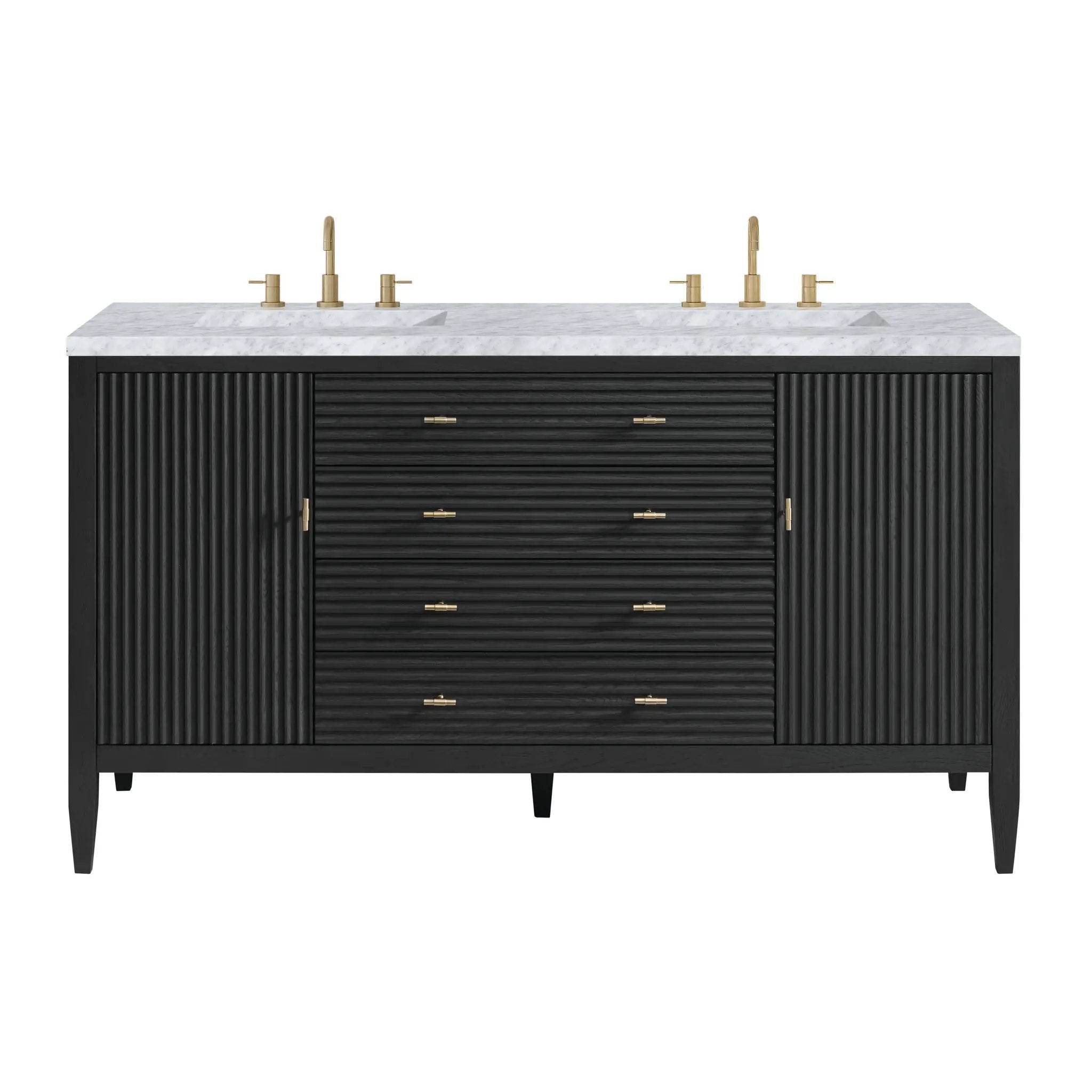 James Martin Myrrin 60" Double Vanity Set - Carbon Oak by James Martin Vanities