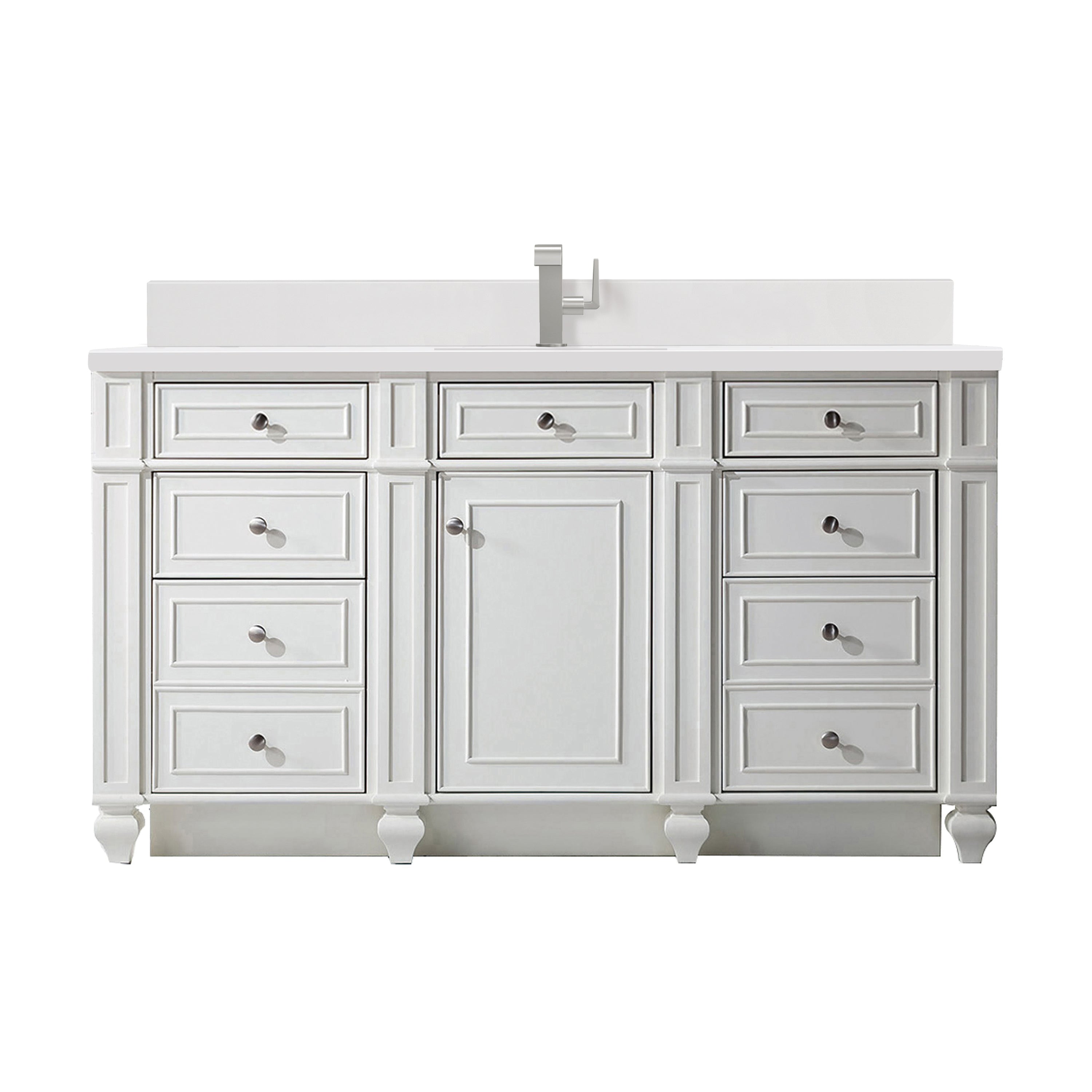 James Martin Vanities Bristol 60" Single Vanity - Bright White
