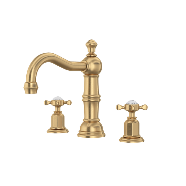 Rohl Perrin & Rowe Edwardian Widespread Lavatory Faucet with Column Spout by Rohl