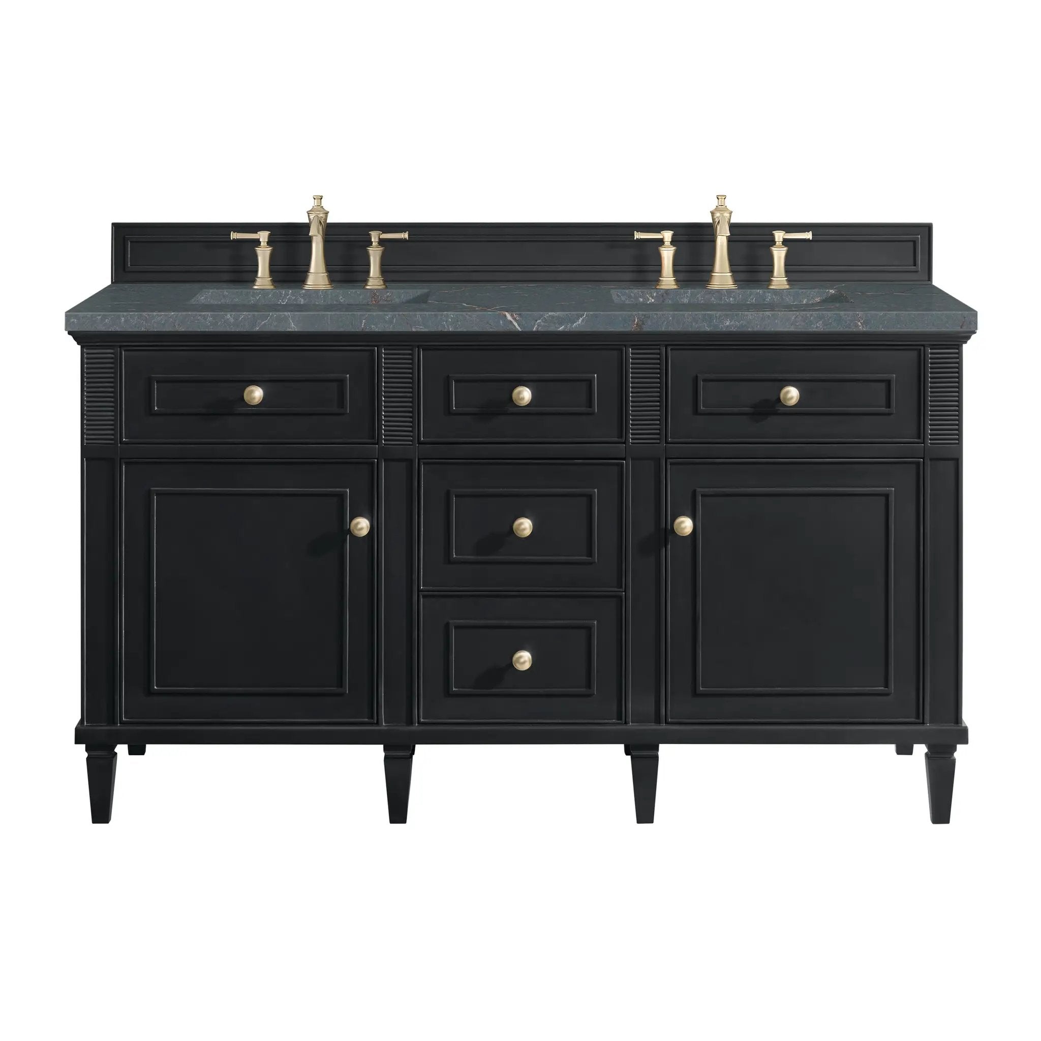 James Martin Lorelai 60" Double Vanity Set - Black Onyx by James Martin Vanities