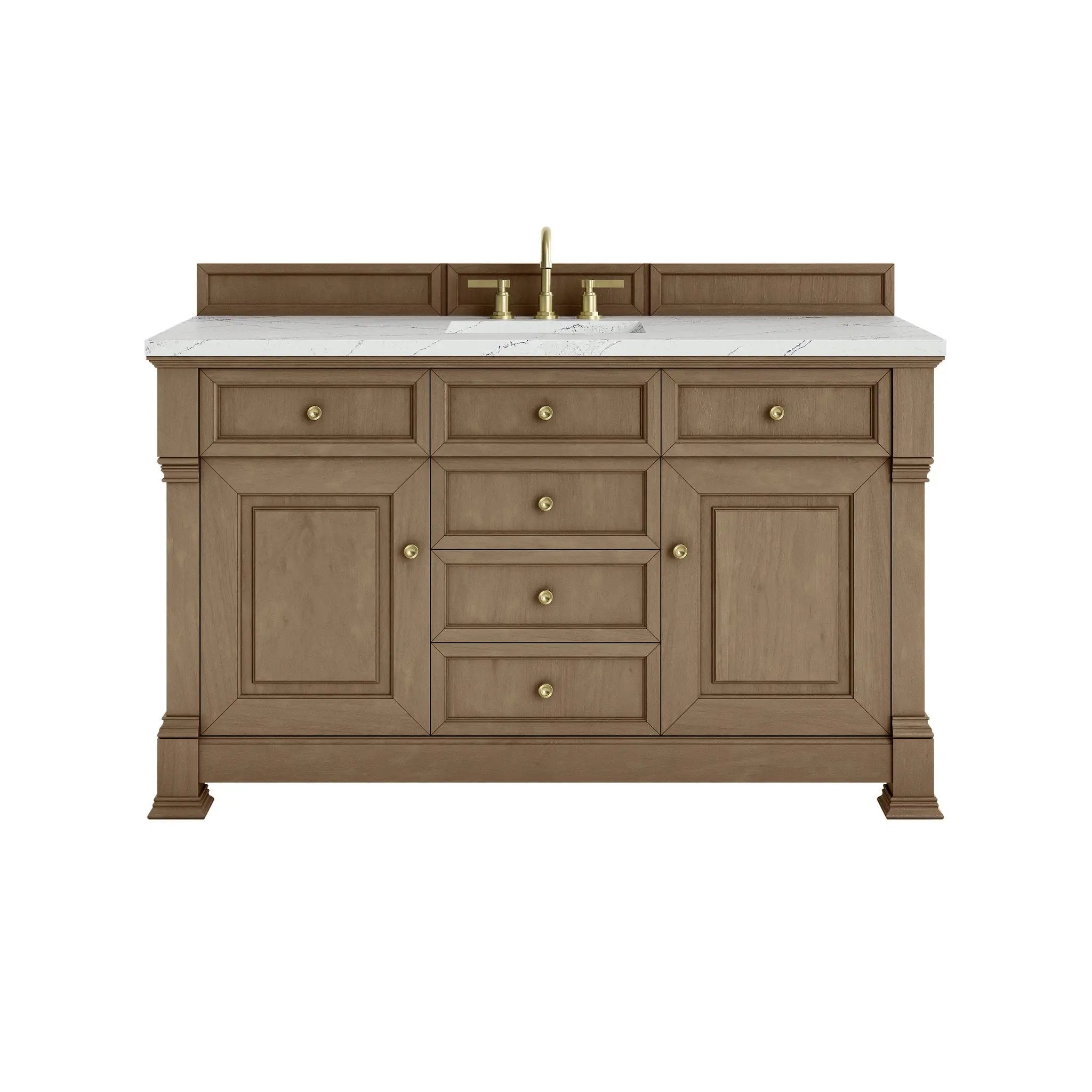 James Martin Brookfield 60" Single Vanity Set - Pecan by James Martin Vanities