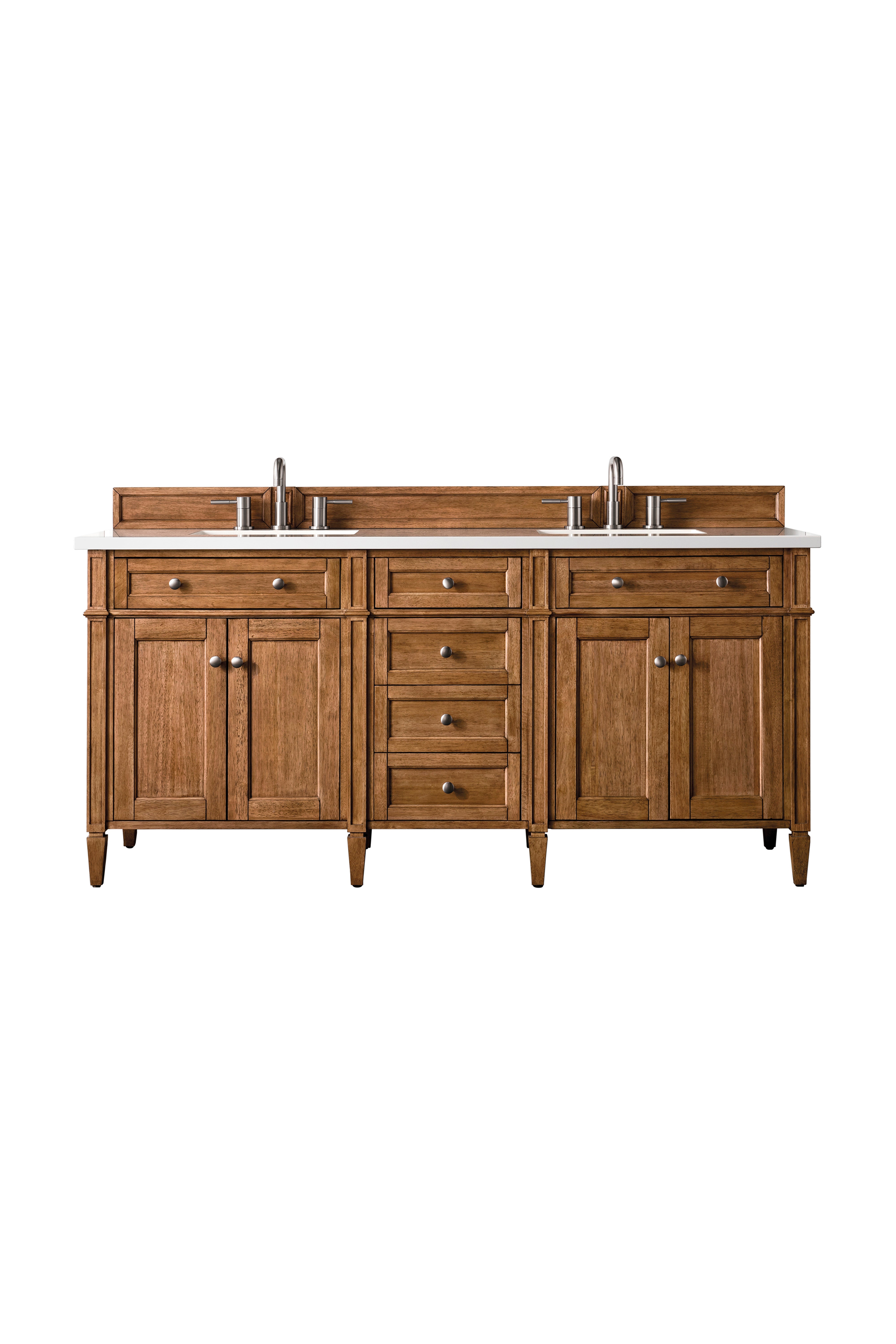 James Martin Vanities Brittany 72" Double Vanity - Saddle Brown