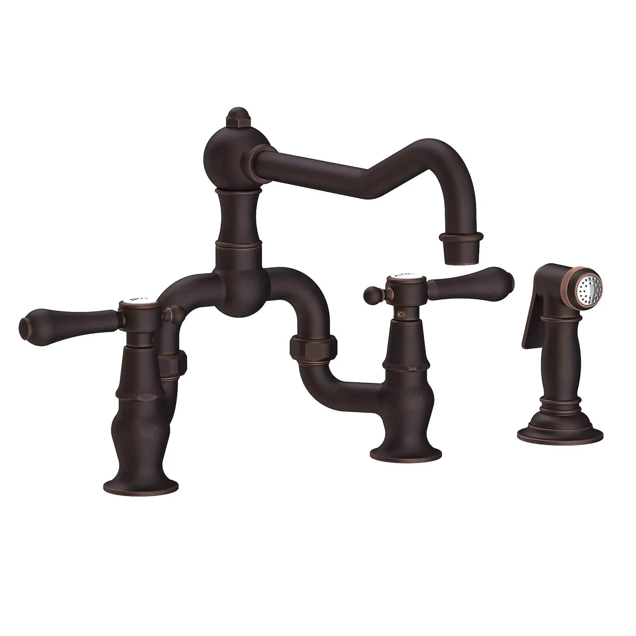 Newport Brass Chesterfield Kitchen Bridge Faucet with Side Spray by Newport Brass
