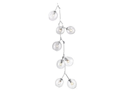 matte chrome hanging chandelier