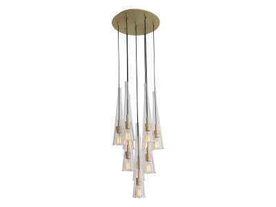 brushed brass chandelier