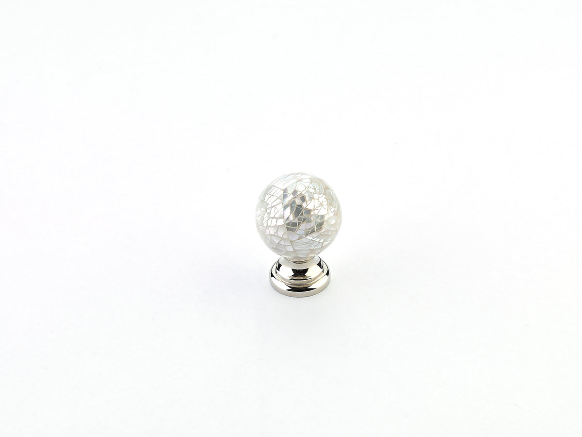 polished nickel cabinet knob