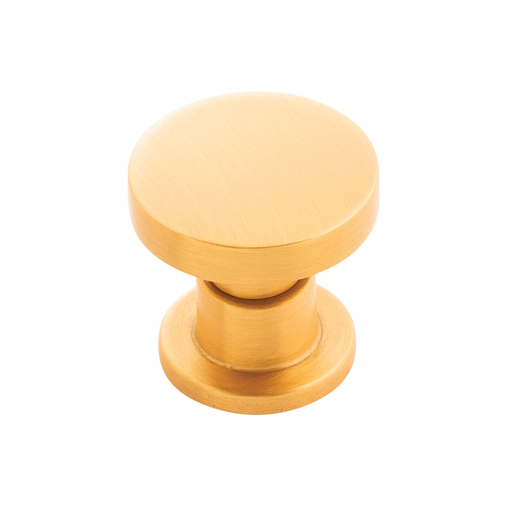 brushed golden brass knob