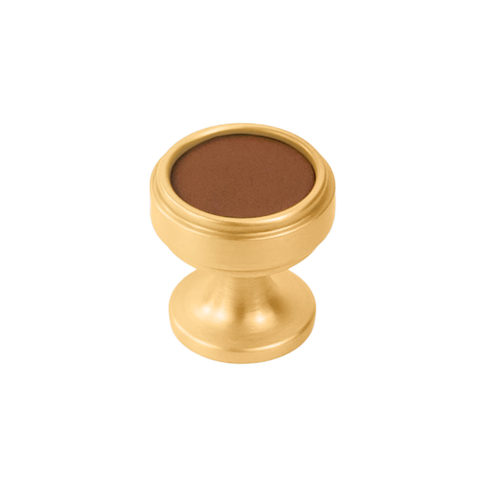 brushed golden brass knob
