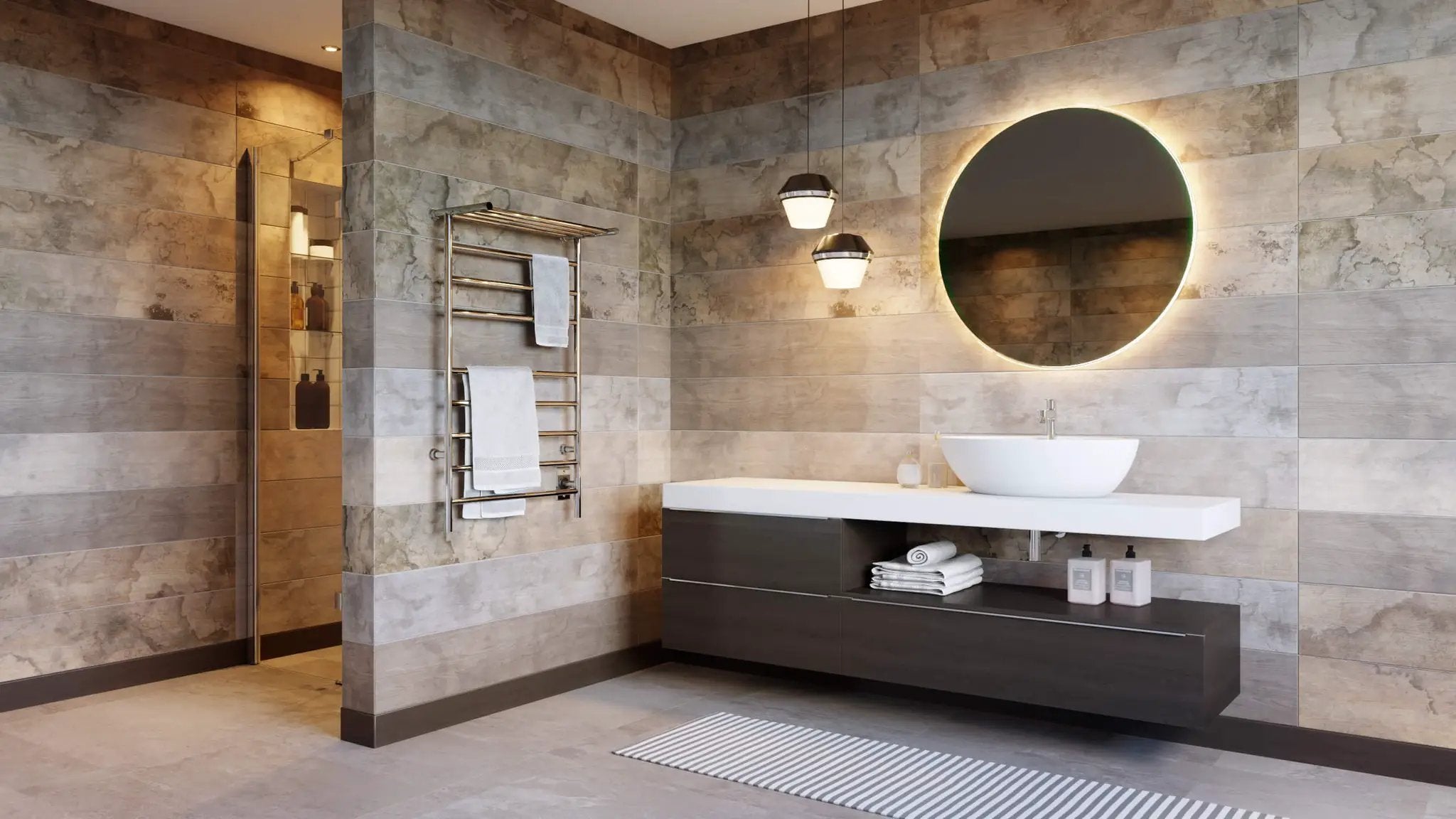 Chrome towel warmer