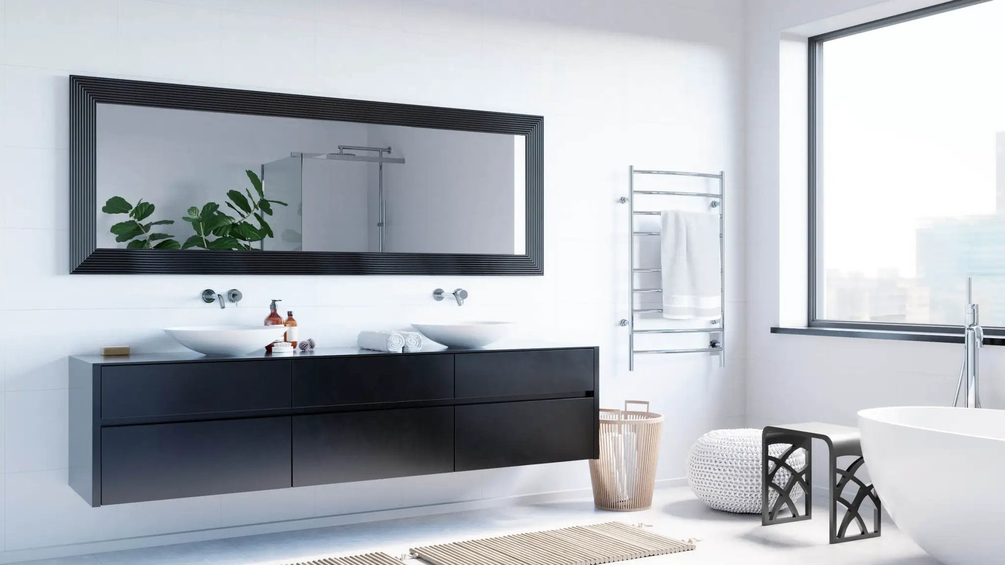 Chrome towel warmer