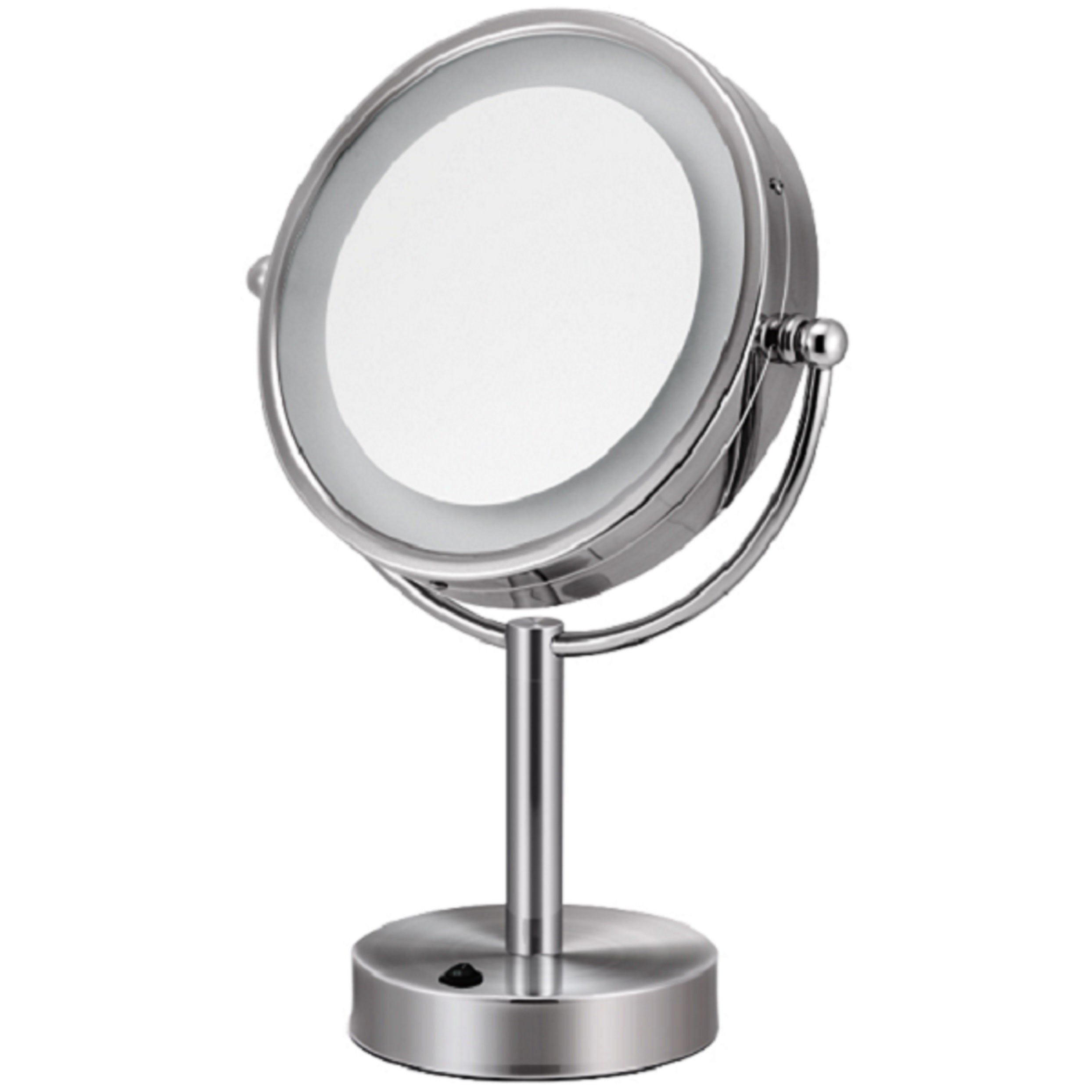 Brushed nickel standing Mirror
